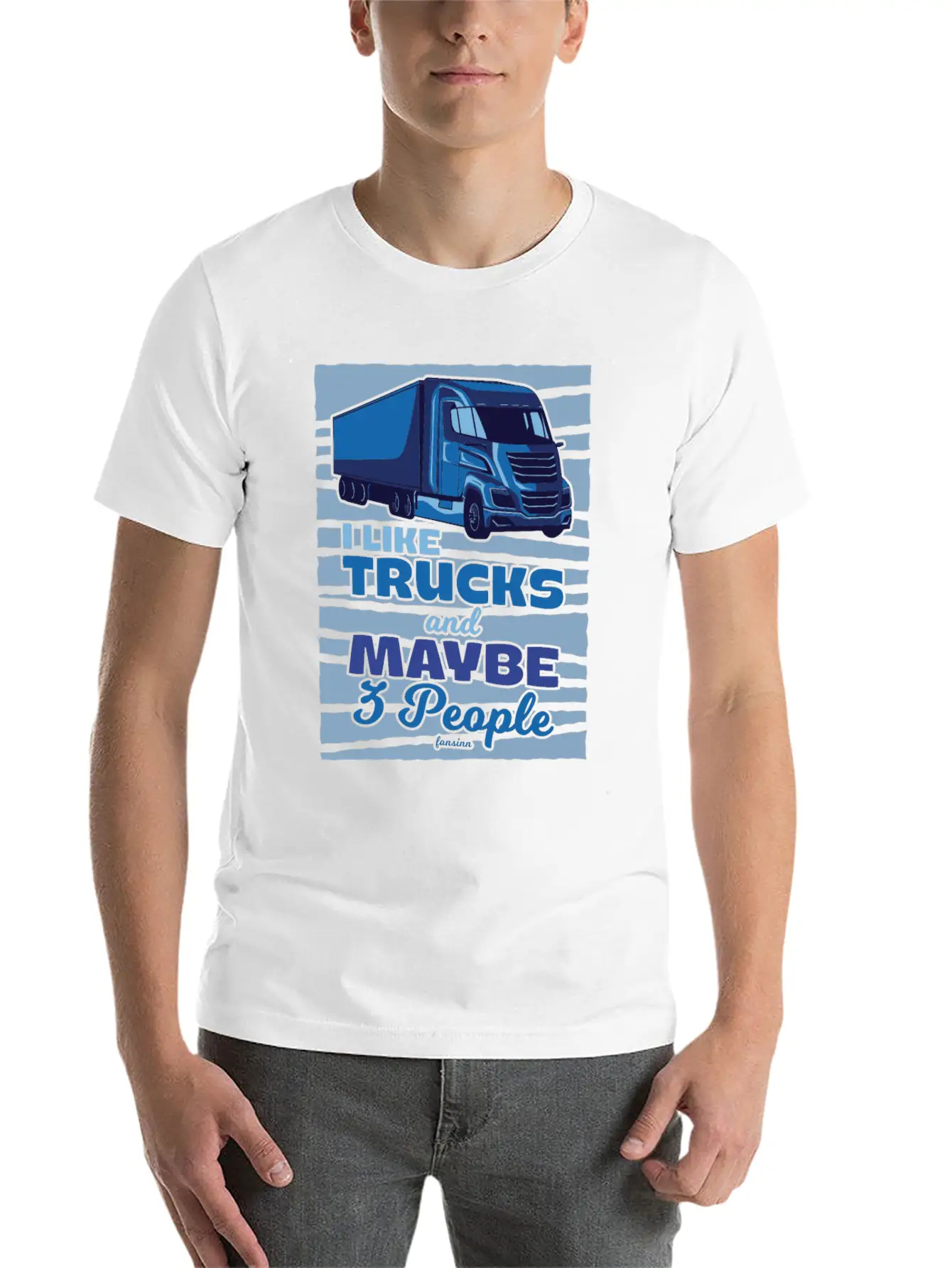 I Like Trucks And Maybe Three People Classic Cotton Tee – Unisex Comfort For Any Season