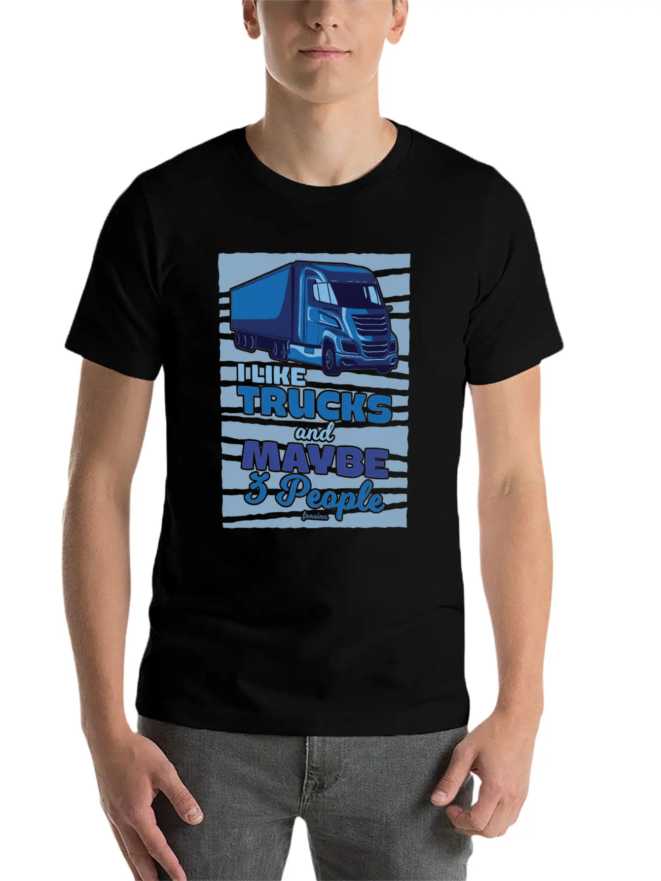 I Like Trucks And Maybe Three People Classic Cotton Tee – Unisex Comfort For Any Season