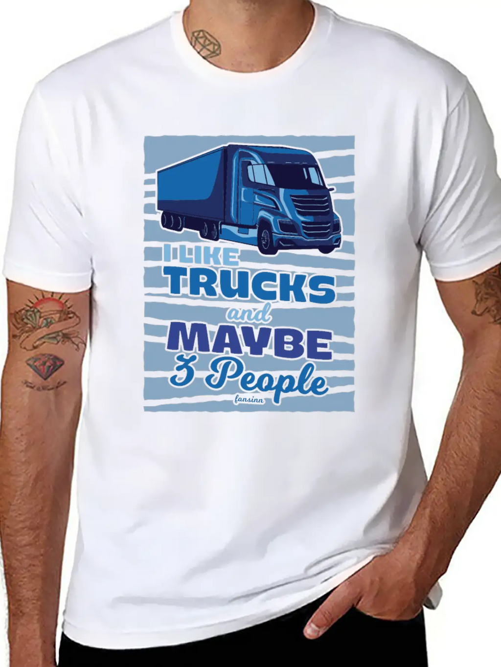 I Like Trucks And Maybe Three People Classic Cotton Tee – Unisex Comfort For Any Season