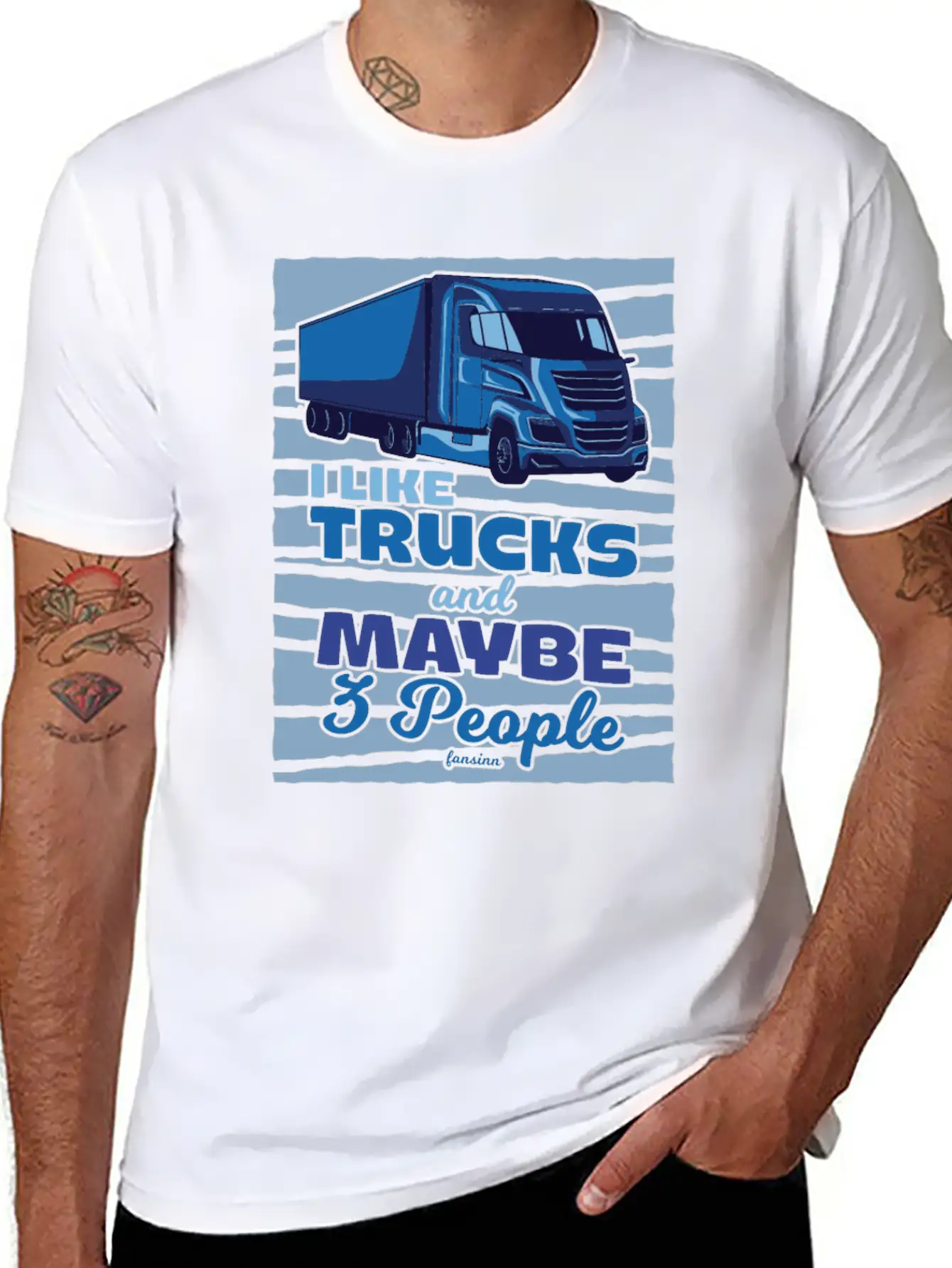 I Like Trucks And Maybe Three People Classic Cotton Tee – Unisex Comfort For Any Season