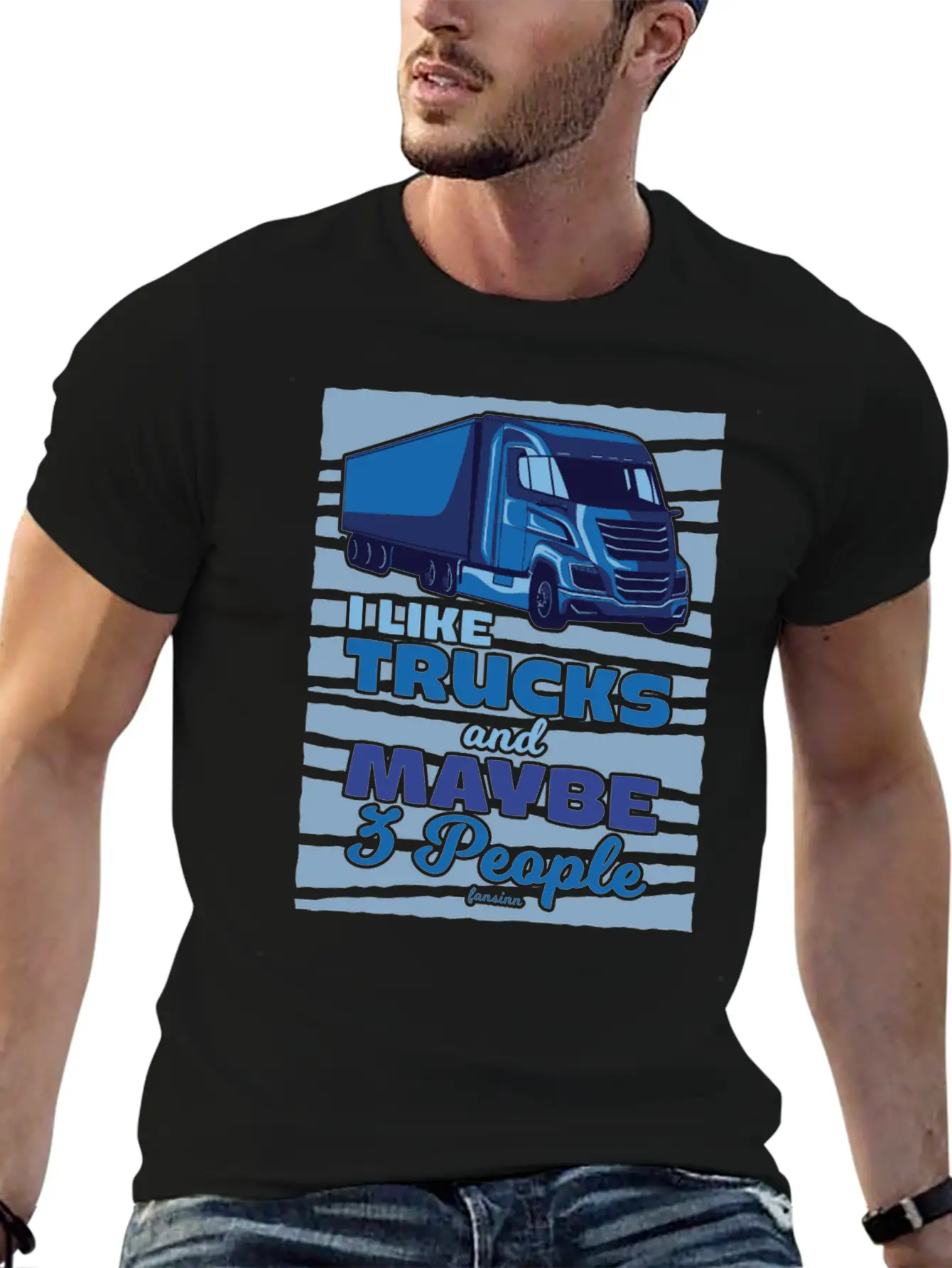 I Like Trucks And Maybe Three People Classic Cotton Tee – Unisex Comfort For Any Season