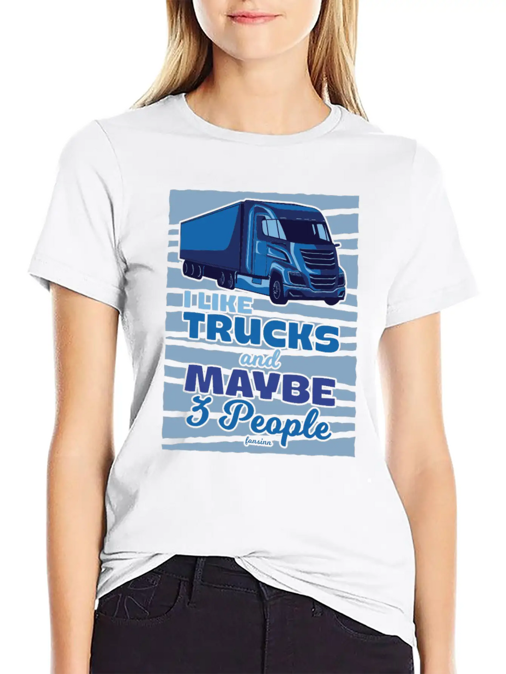 I Like Trucks And Maybe Three People Classic Cotton Tee – Unisex Comfort For Any Season