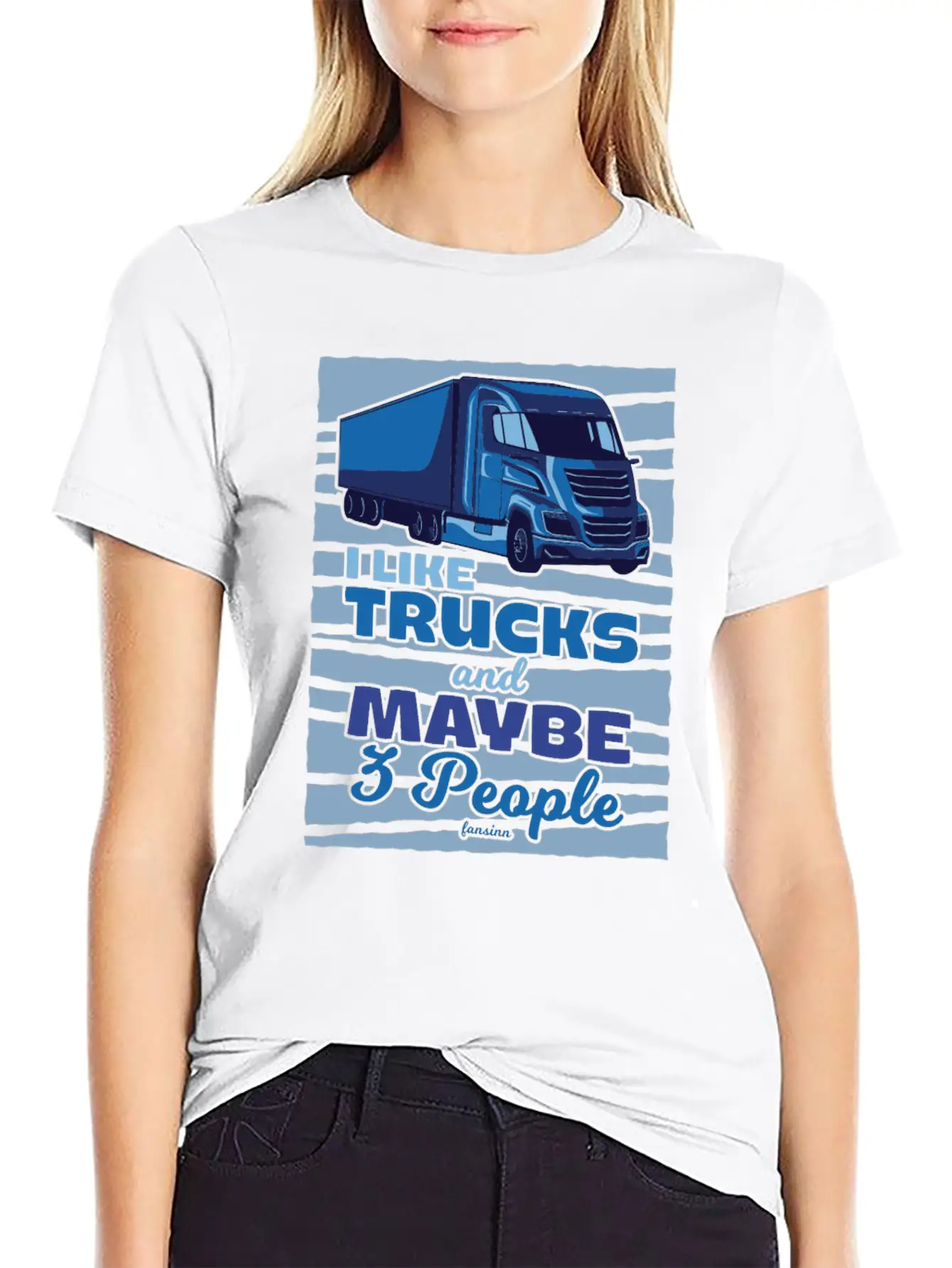 I Like Trucks And Maybe Three People Classic Cotton Tee – Unisex Comfort For Any Season