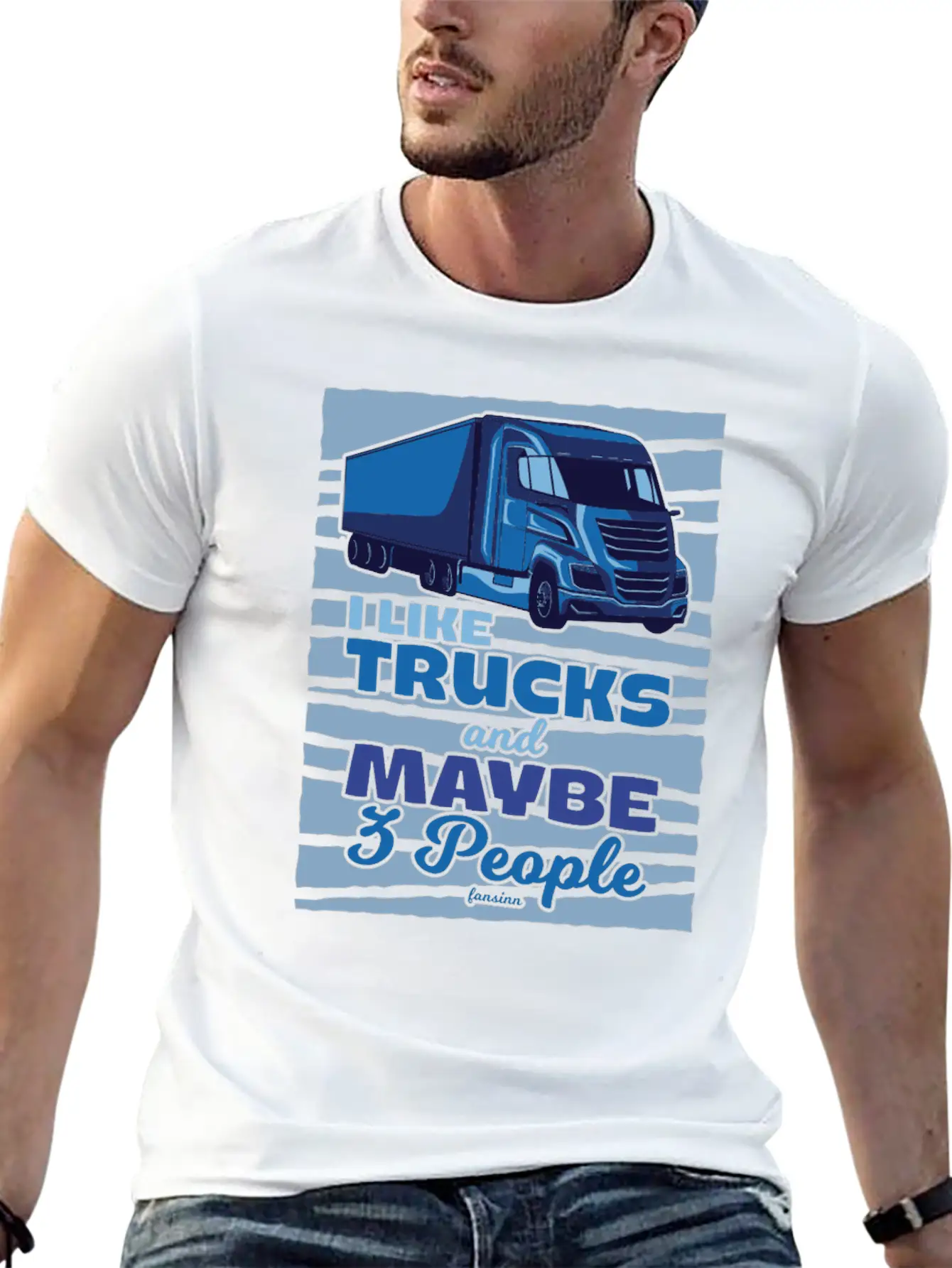 I Like Trucks And Maybe Three People Classic Cotton Tee – Unisex Comfort For Any Season