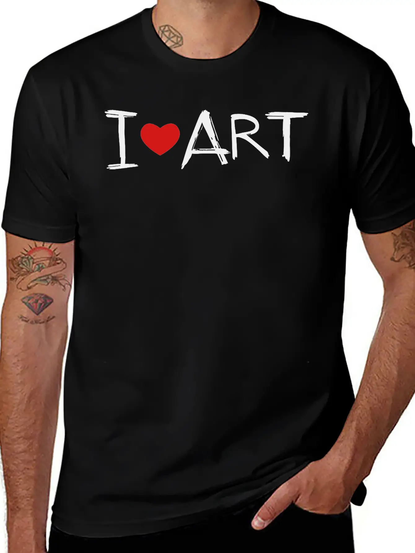I Love Art Unisex Casual T-Shirt – Clean Design For Daily Comfort