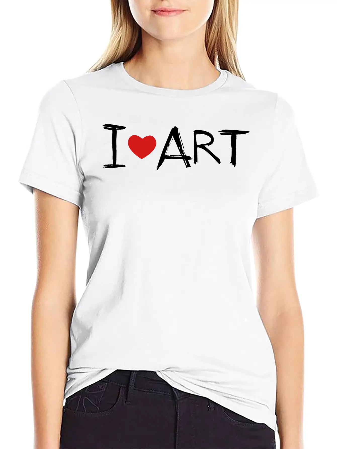 I Love Art Unisex Casual T-Shirt – Clean Design For Daily Comfort