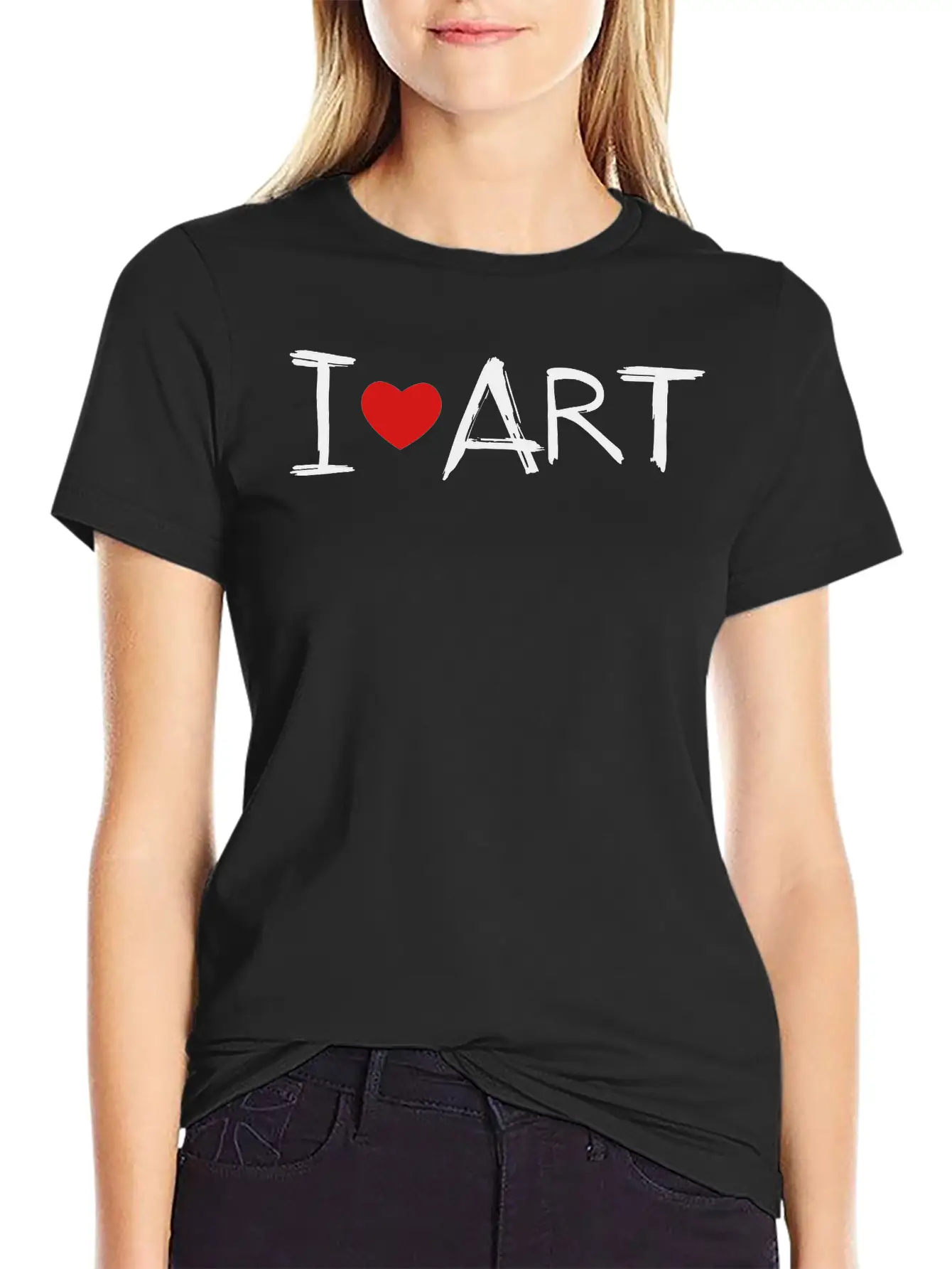 I Love Art Unisex Casual T-Shirt – Clean Design For Daily Comfort