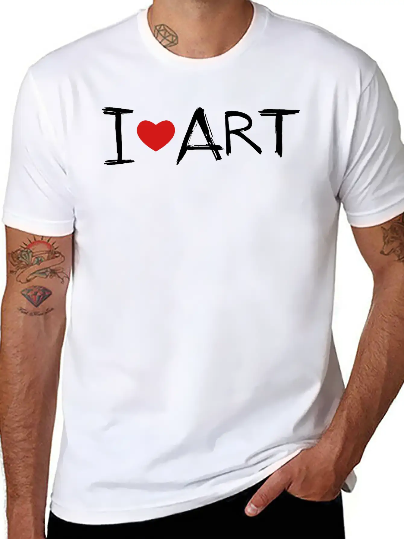 I Love Art Unisex Casual T-Shirt – Clean Design For Daily Comfort