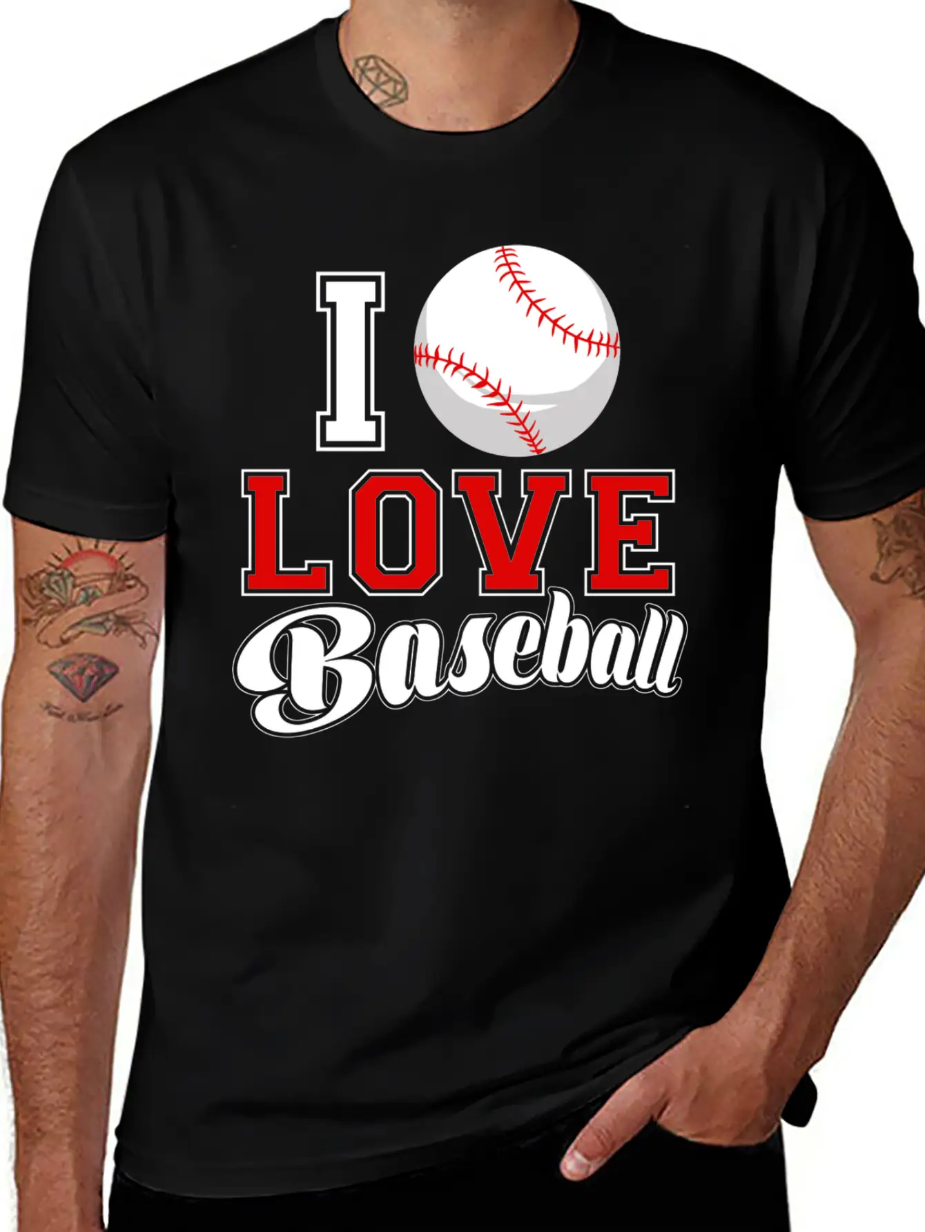I Love Baseball Sports Game Day League Home Run Essential Cotton Tee For Daily Outfits – Unisex Style