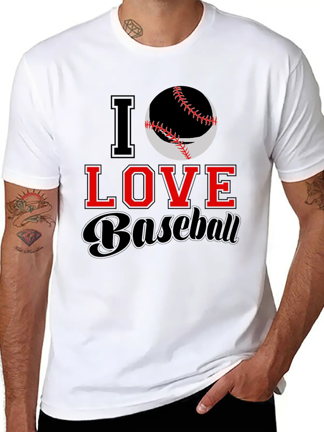 I Love Baseball Sports Game Day League Home Run Essential Cotton Tee For Daily Outfits – Unisex Style