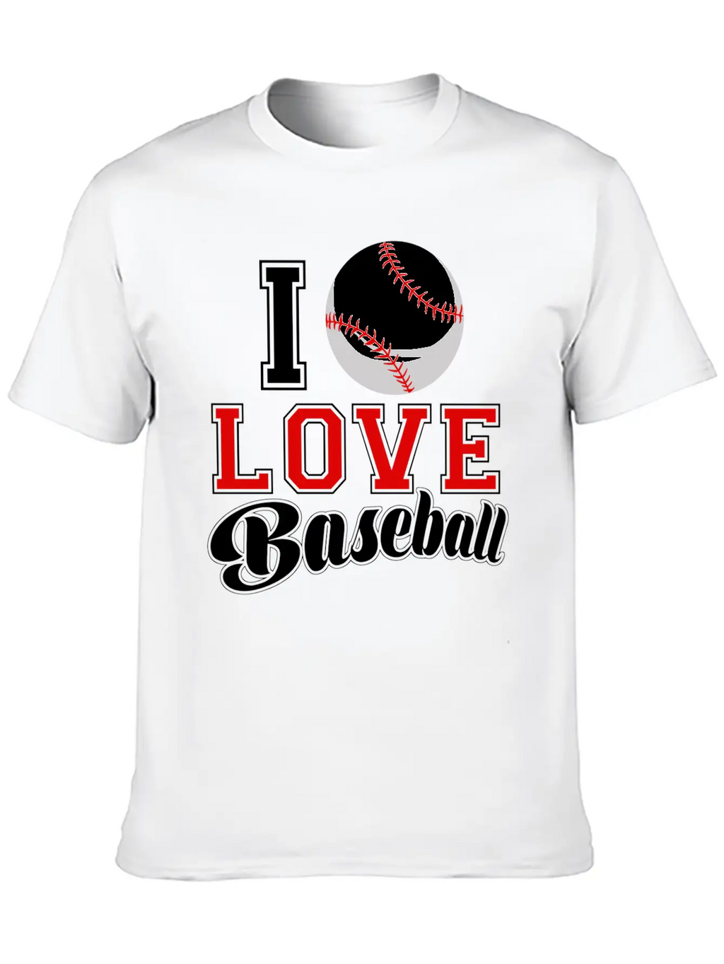 I Love Baseball Sports Game Day League Home Run Essential Cotton Tee For Daily Outfits – Unisex Style