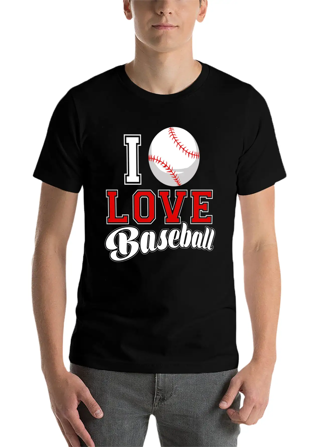 I Love Baseball Sports Game Day League Home Run Essential Cotton Tee For Daily Outfits – Unisex Style