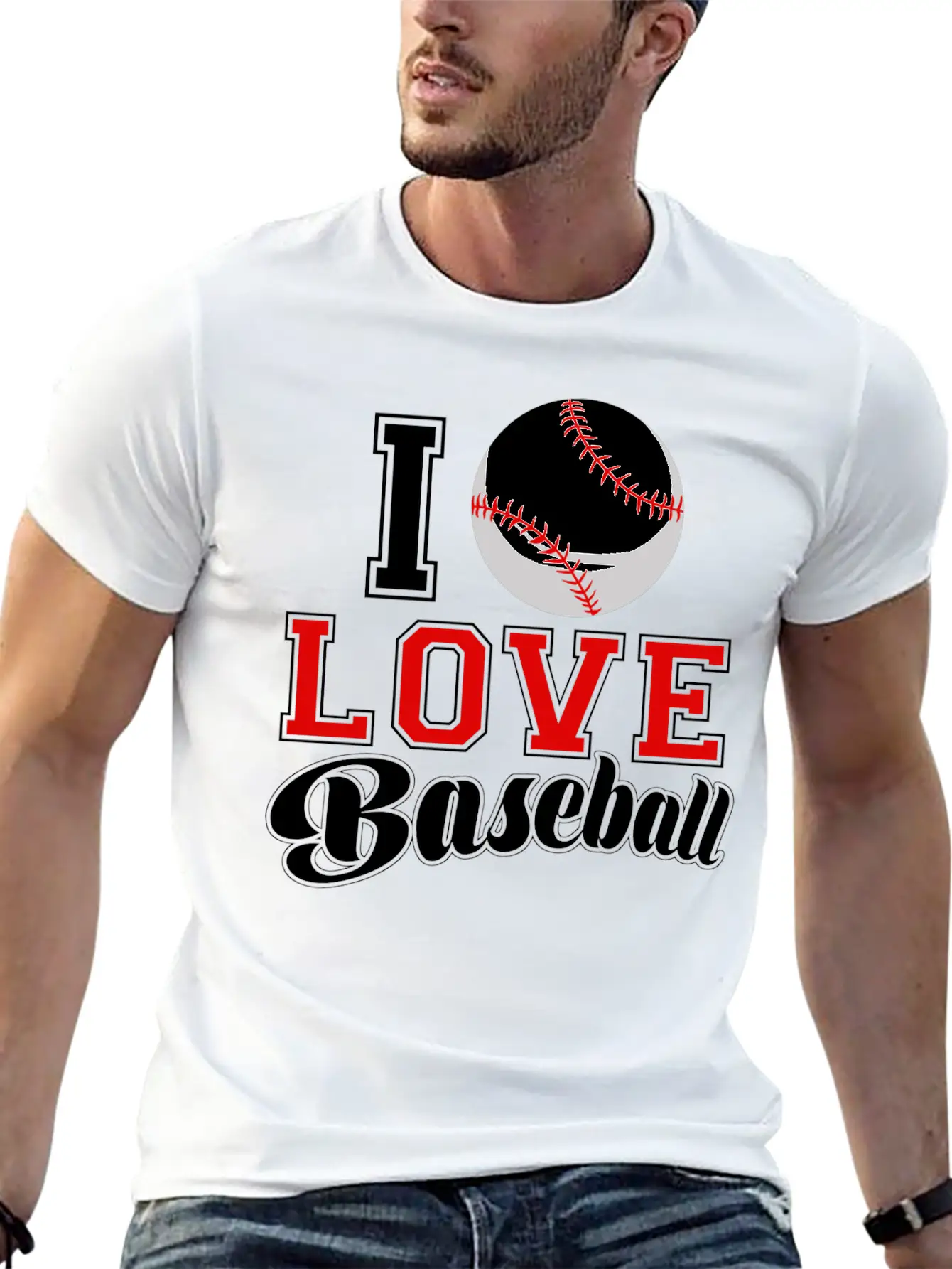 I Love Baseball Sports Game Day League Home Run Essential Cotton Tee For Daily Outfits – Unisex Style