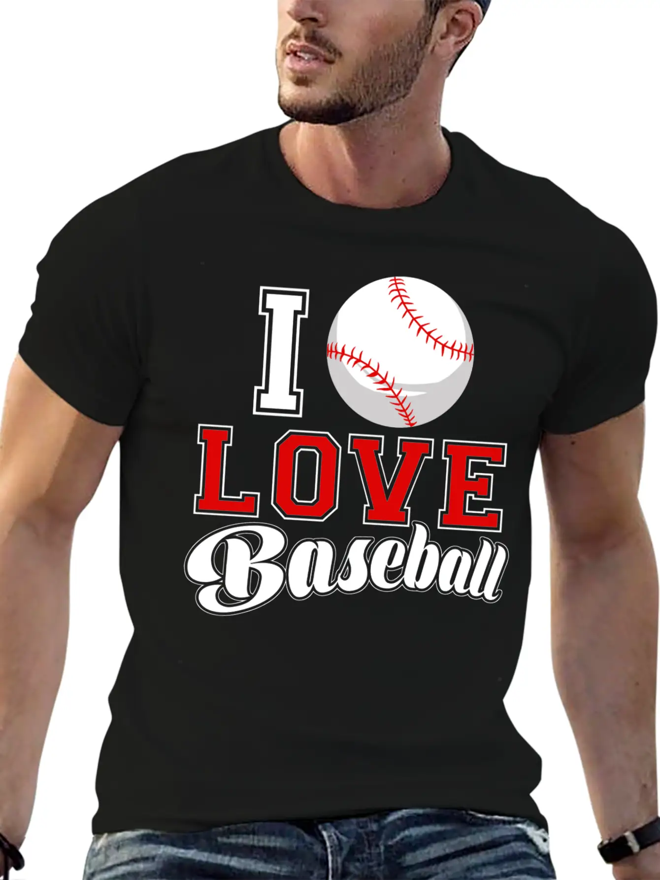 I Love Baseball Sports Game Day League Home Run Essential Cotton Tee For Daily Outfits – Unisex Style