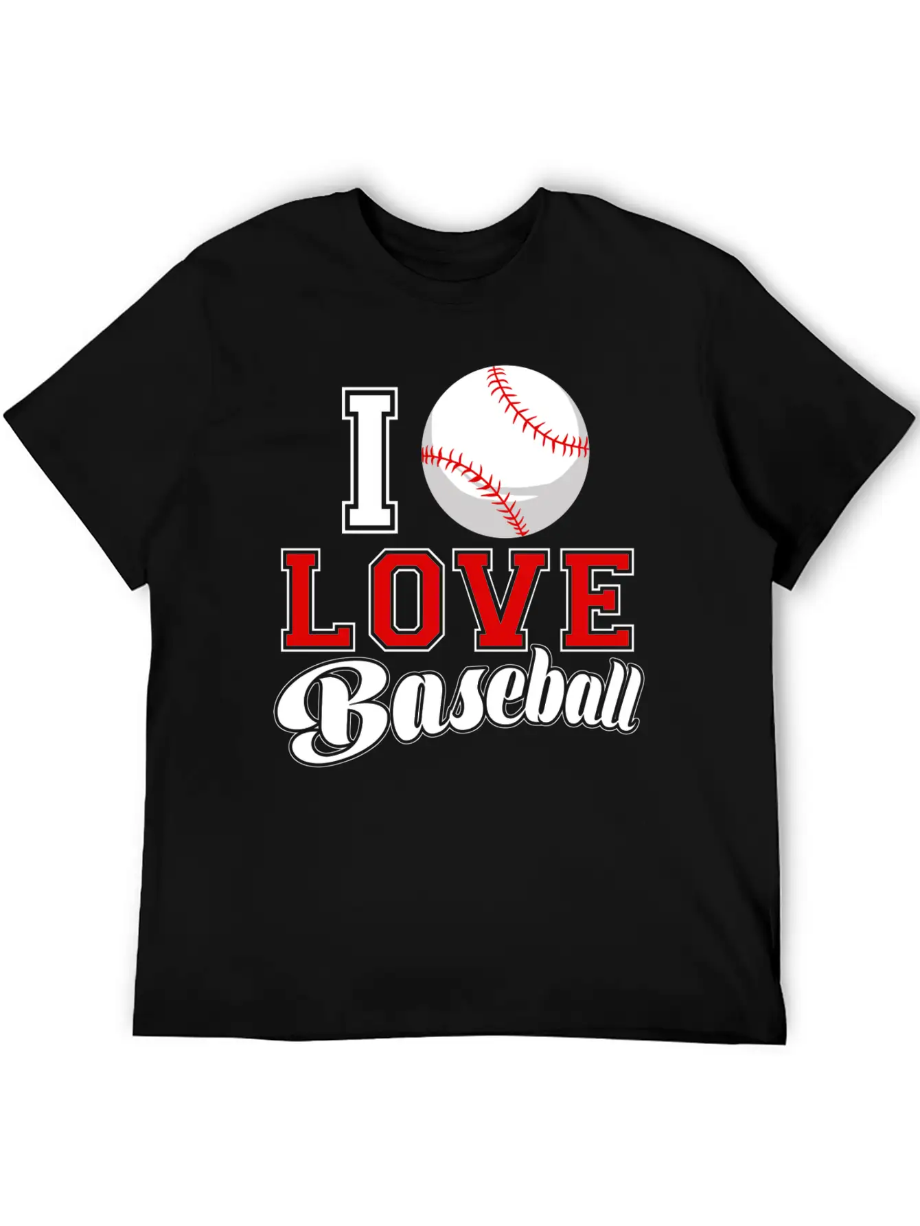 I Love Baseball Sports Game Day League Home Run Essential Cotton Tee For Daily Outfits – Unisex Style