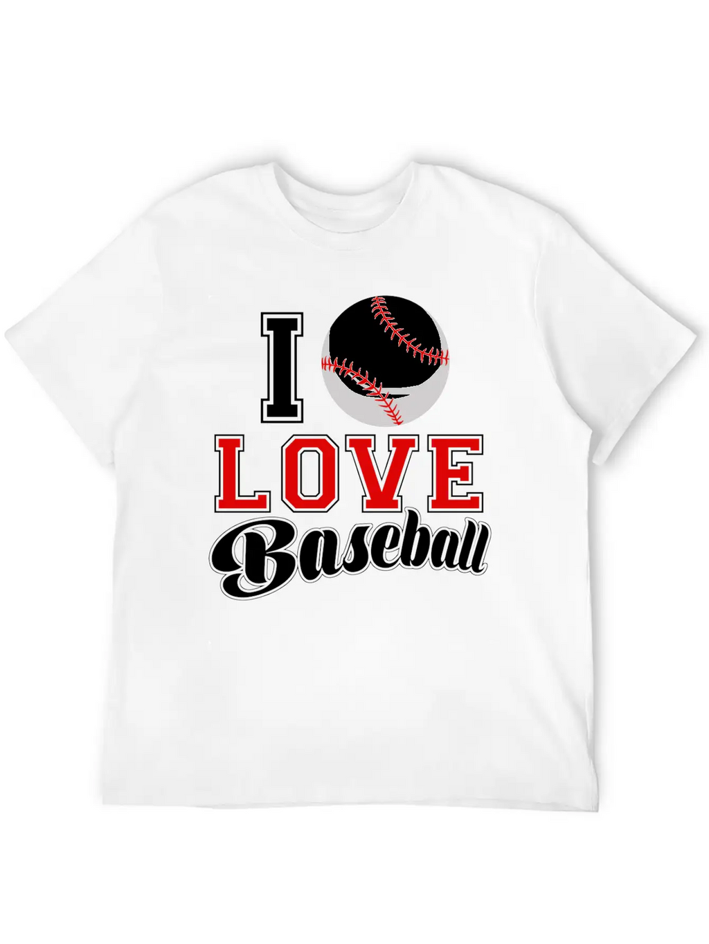 I Love Baseball Sports Game Day League Home Run Essential Cotton Tee For Daily Outfits – Unisex Style