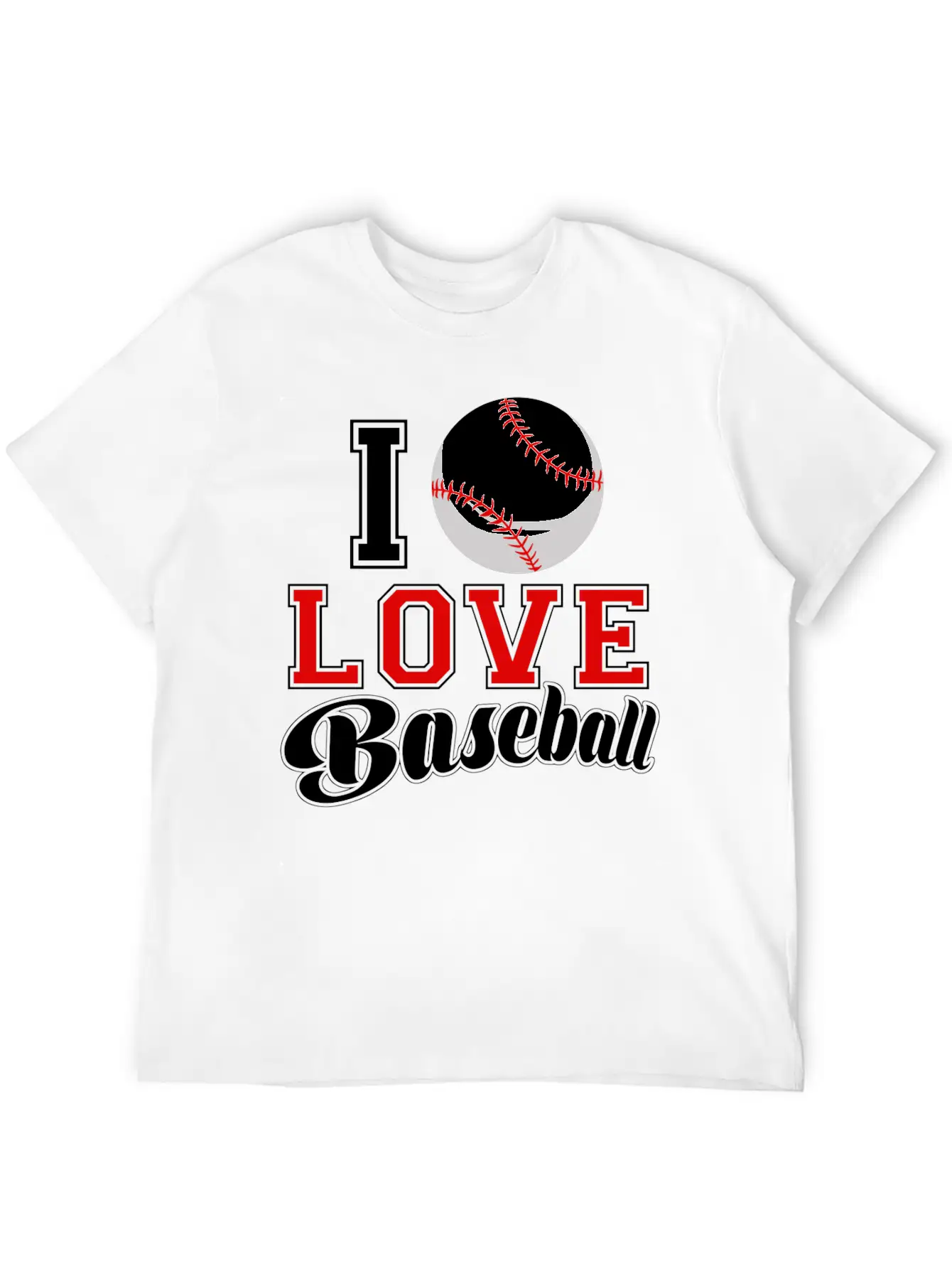 I Love Baseball Sports Game Day League Home Run Essential Cotton Tee For Daily Outfits – Unisex Style