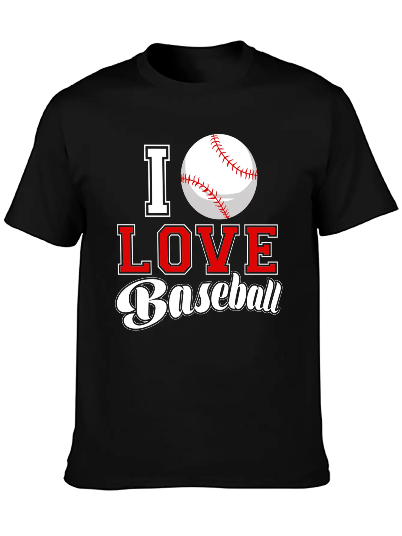 I Love Baseball Sports Game Day League Home Run Essential Cotton Tee For Daily Outfits – Unisex Style