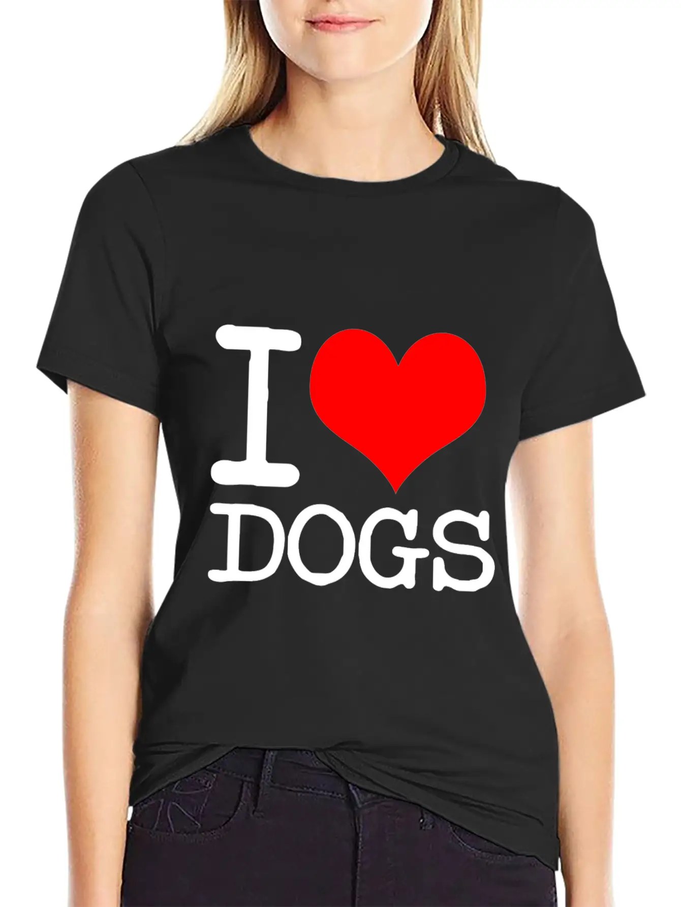 I Love Dogs Stylish Everyday T-Shirt – Unisex Basic Cotton Tee