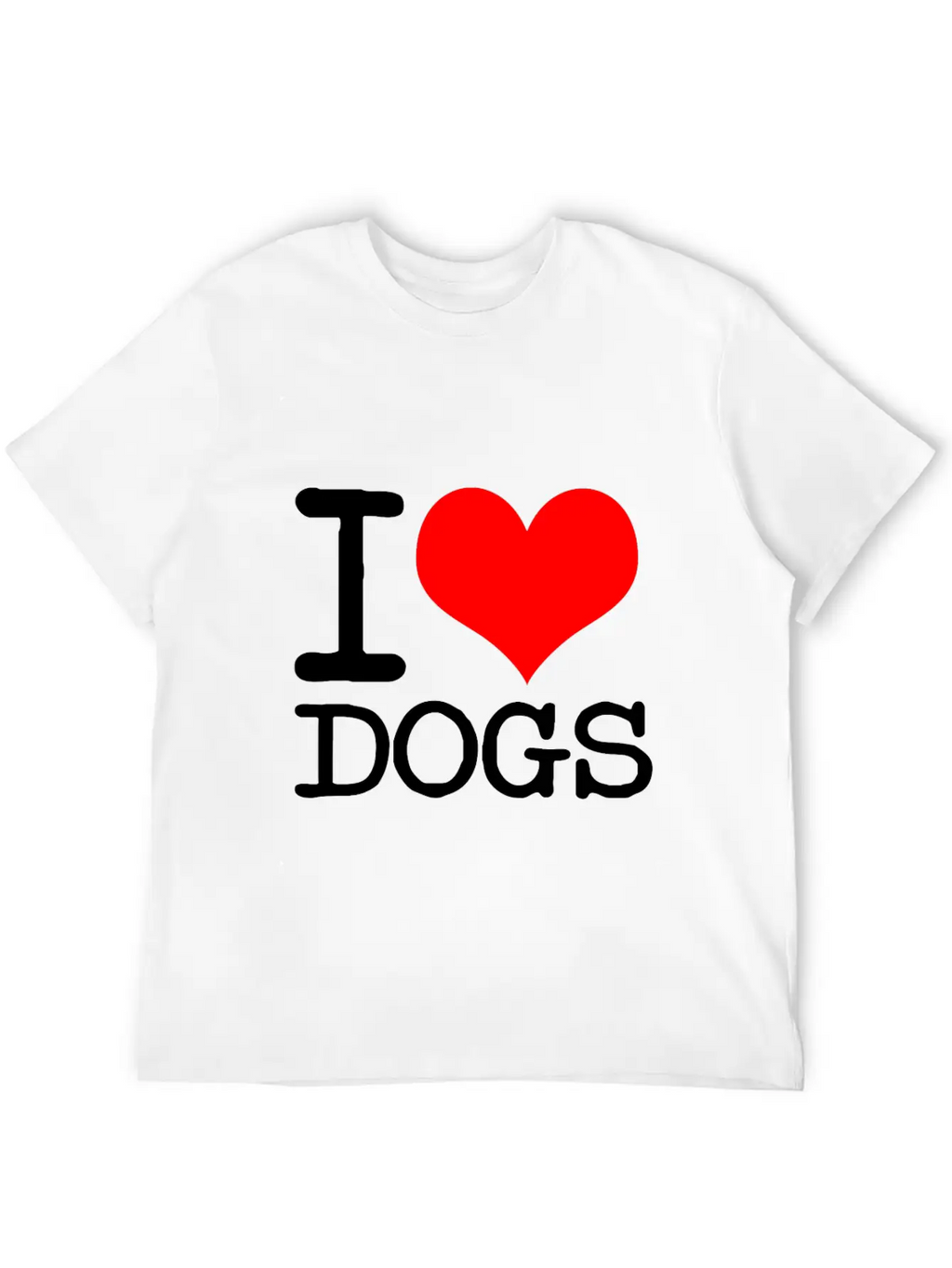 I Love Dogs Stylish Everyday T-Shirt – Unisex Basic Cotton Tee