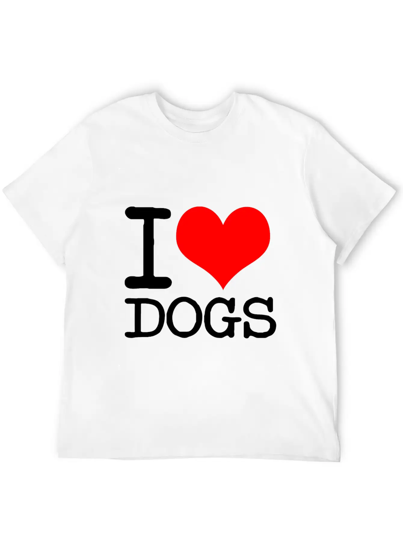 I Love Dogs Stylish Everyday T-Shirt – Unisex Basic Cotton Tee