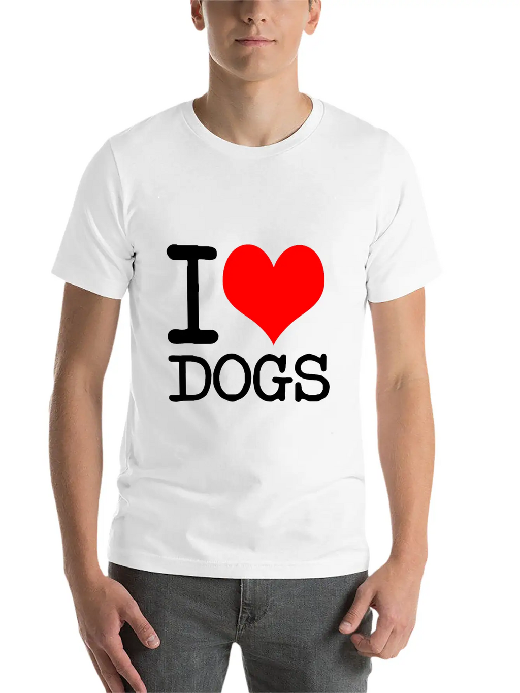 I Love Dogs Stylish Everyday T-Shirt – Unisex Basic Cotton Tee