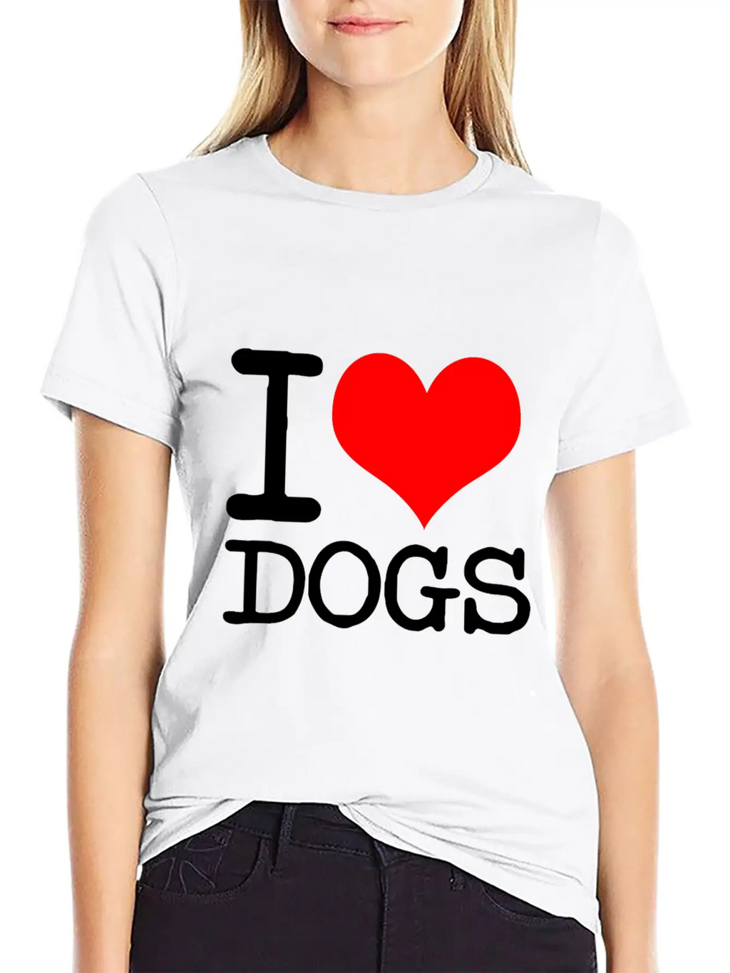 I Love Dogs Stylish Everyday T-Shirt – Unisex Basic Cotton Tee
