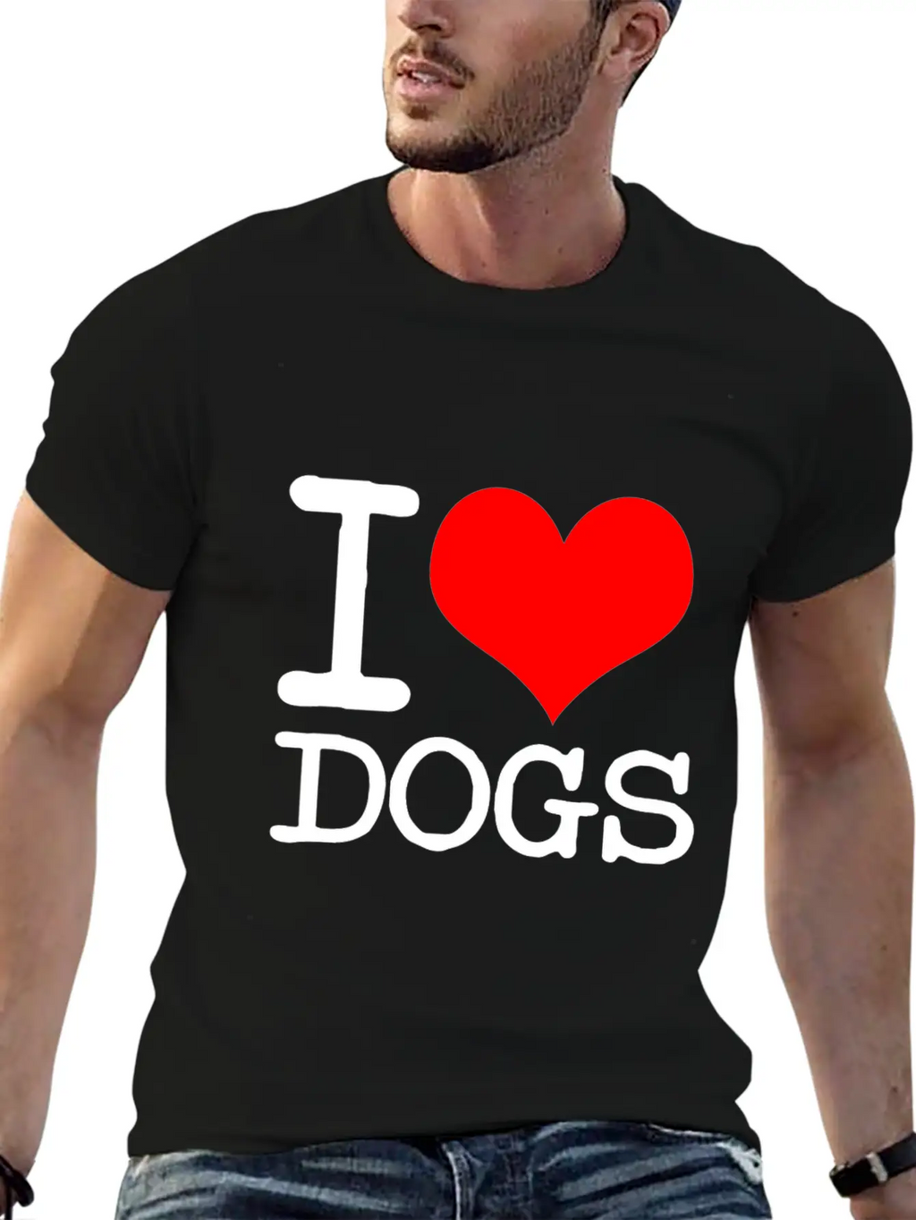 I Love Dogs Stylish Everyday T-Shirt – Unisex Basic Cotton Tee