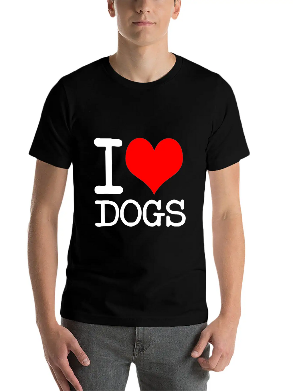 I Love Dogs Stylish Everyday T-Shirt – Unisex Basic Cotton Tee