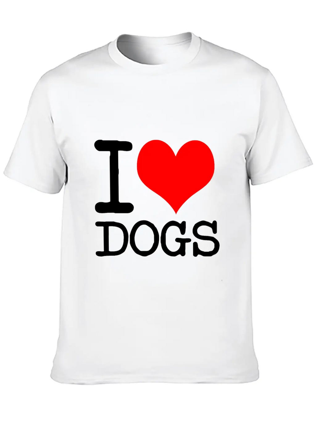 I Love Dogs Stylish Everyday T-Shirt – Unisex Basic Cotton Tee