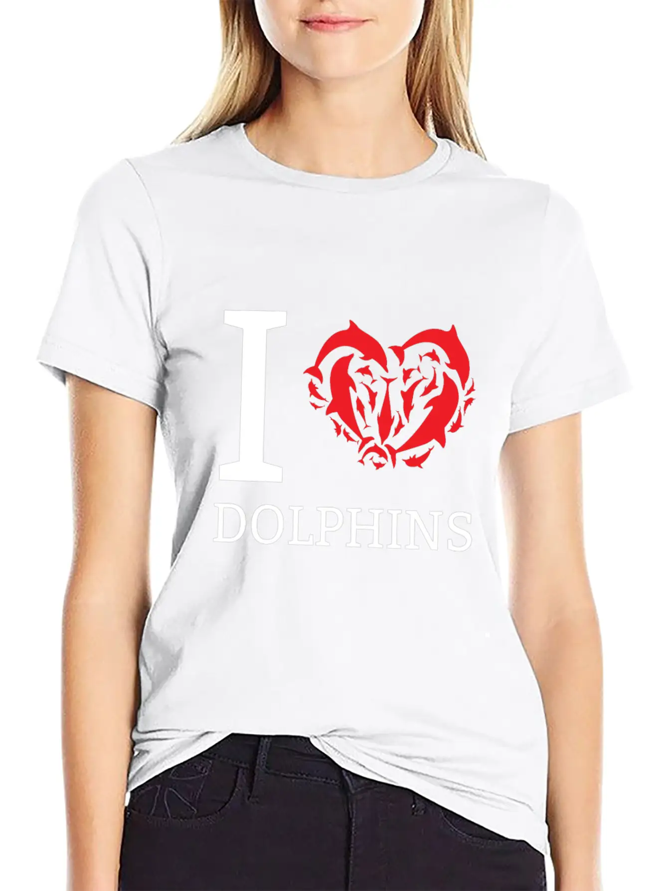 I Love Dolphins Cute Gift Idea For Dolphin Lovers Classic Cotton Tee – Unisex Comfort For Any Season