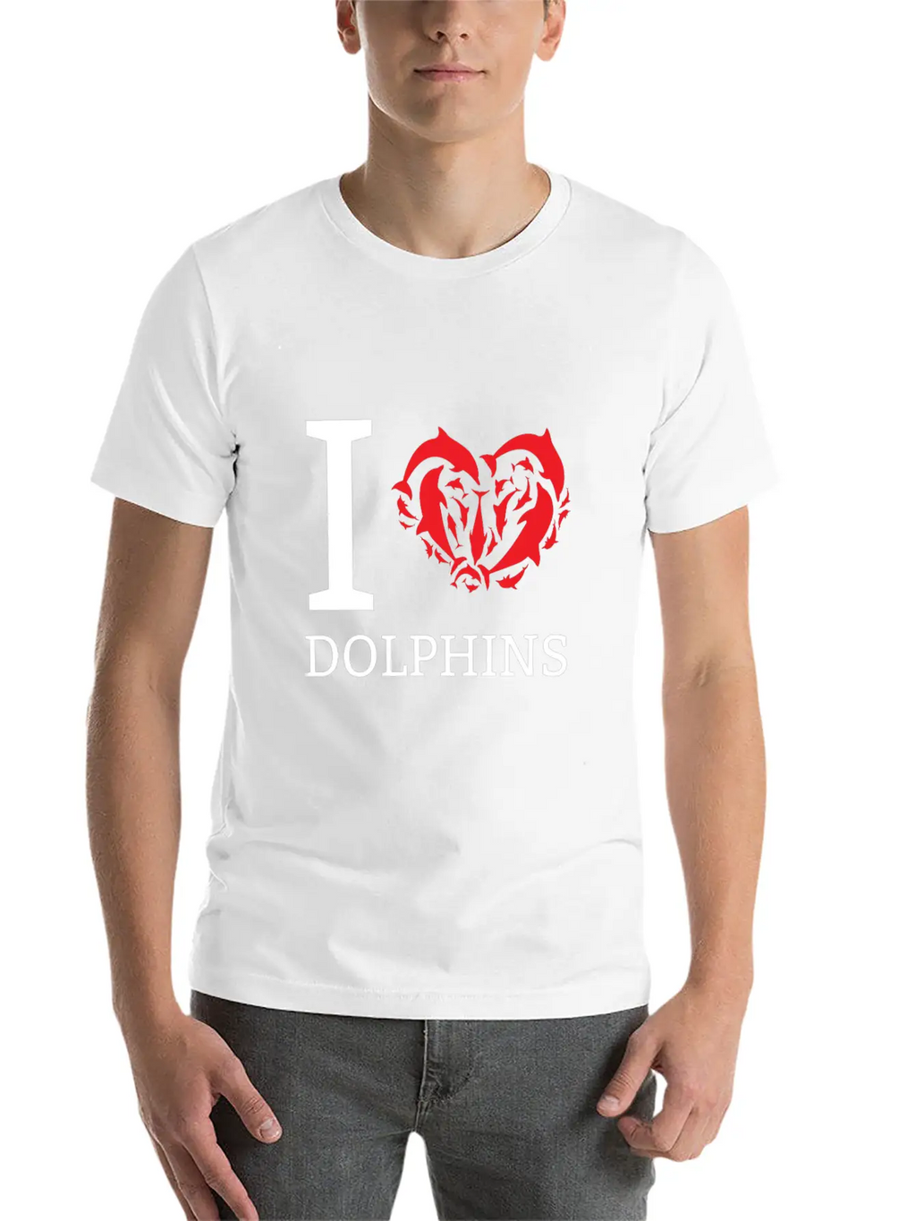 I Love Dolphins Cute Gift Idea For Dolphin Lovers Classic Cotton Tee – Unisex Comfort For Any Season