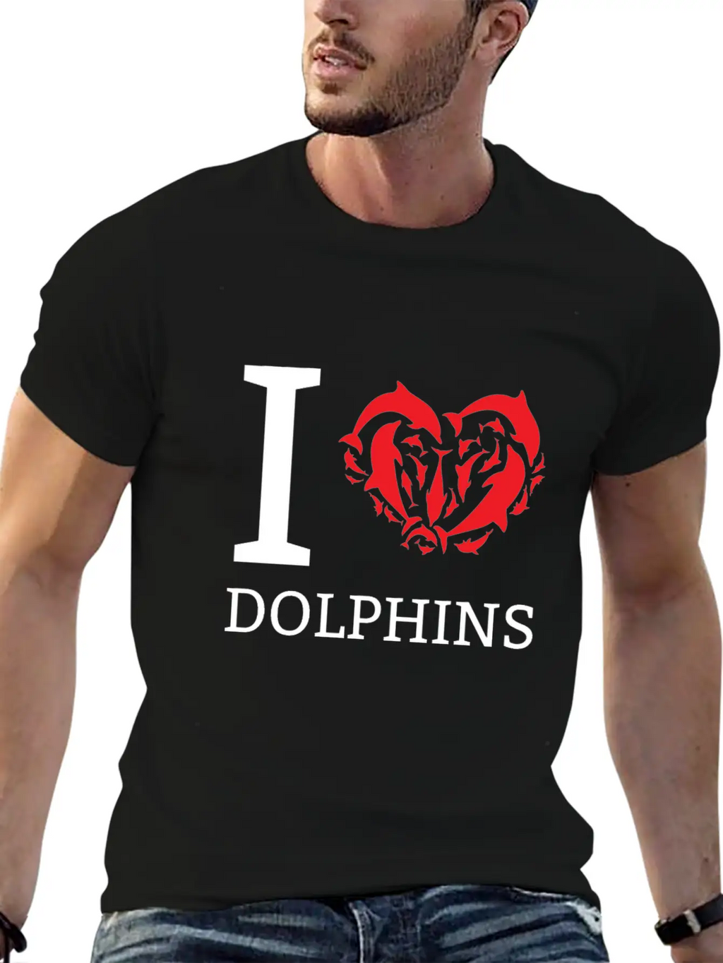 I Love Dolphins Cute Gift Idea For Dolphin Lovers Classic Cotton Tee – Unisex Comfort For Any Season