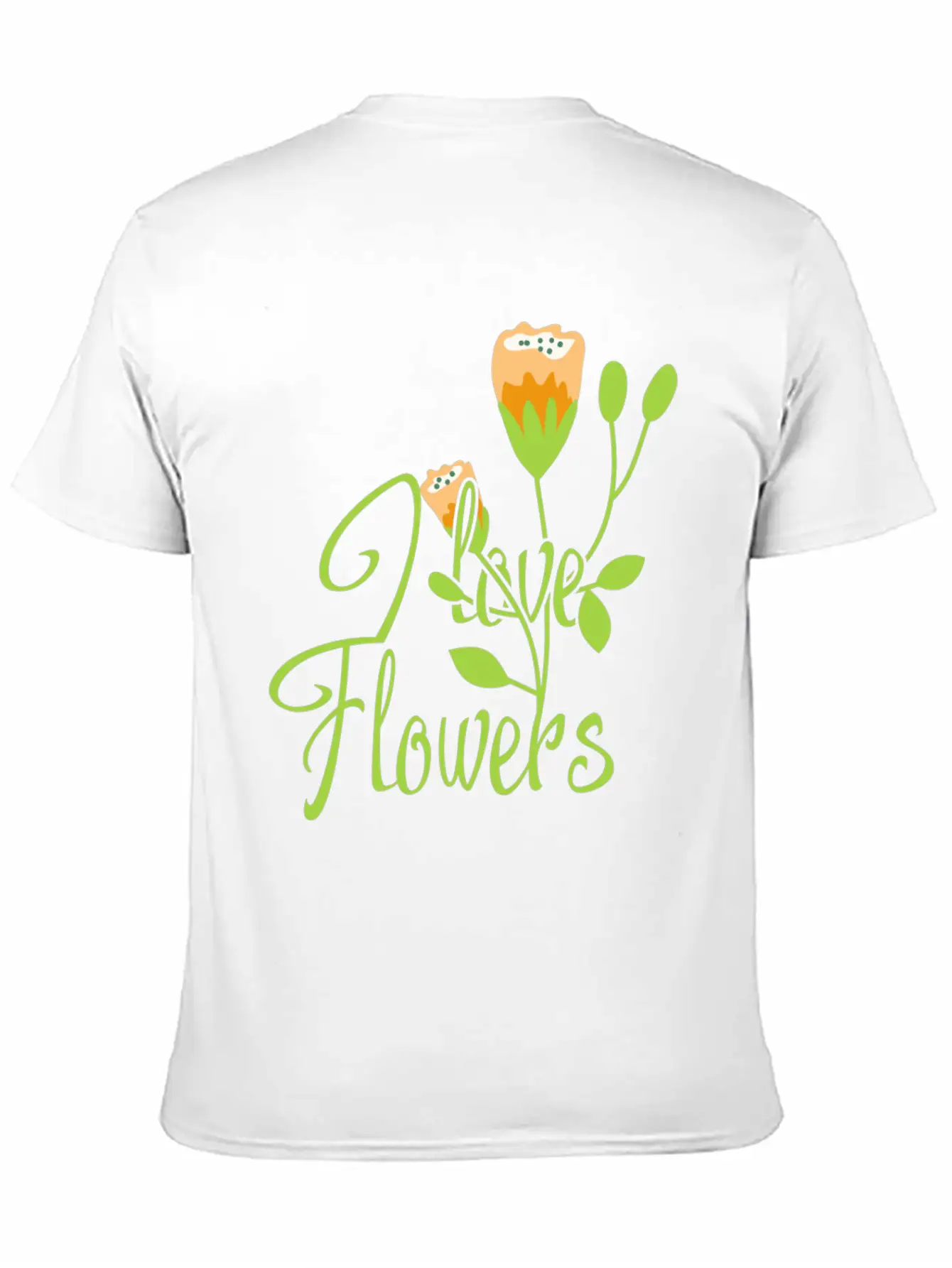 I Love Flowers Gift Girl Summer Spring Classic Cotton Tee – Unisex Comfort For Any Season