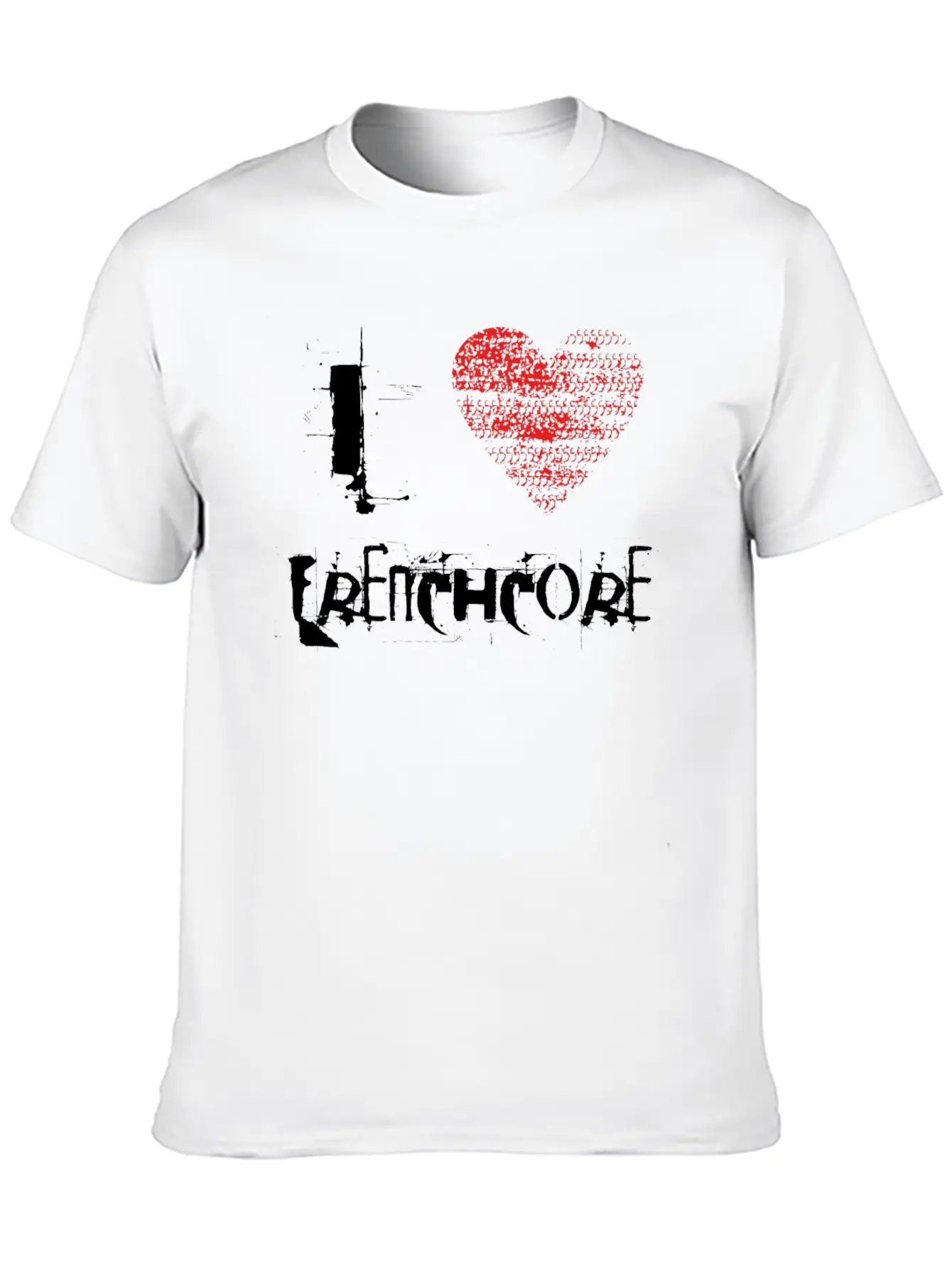 I Love Frenchcore Hardtech Dubstep Raver Festival Breathable Graphic T-Shirt – Perfect For Casual Days