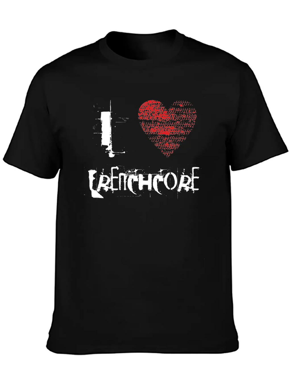 I Love Frenchcore Hardtech Dubstep Raver Festival Breathable Graphic T-Shirt – Perfect For Casual Days