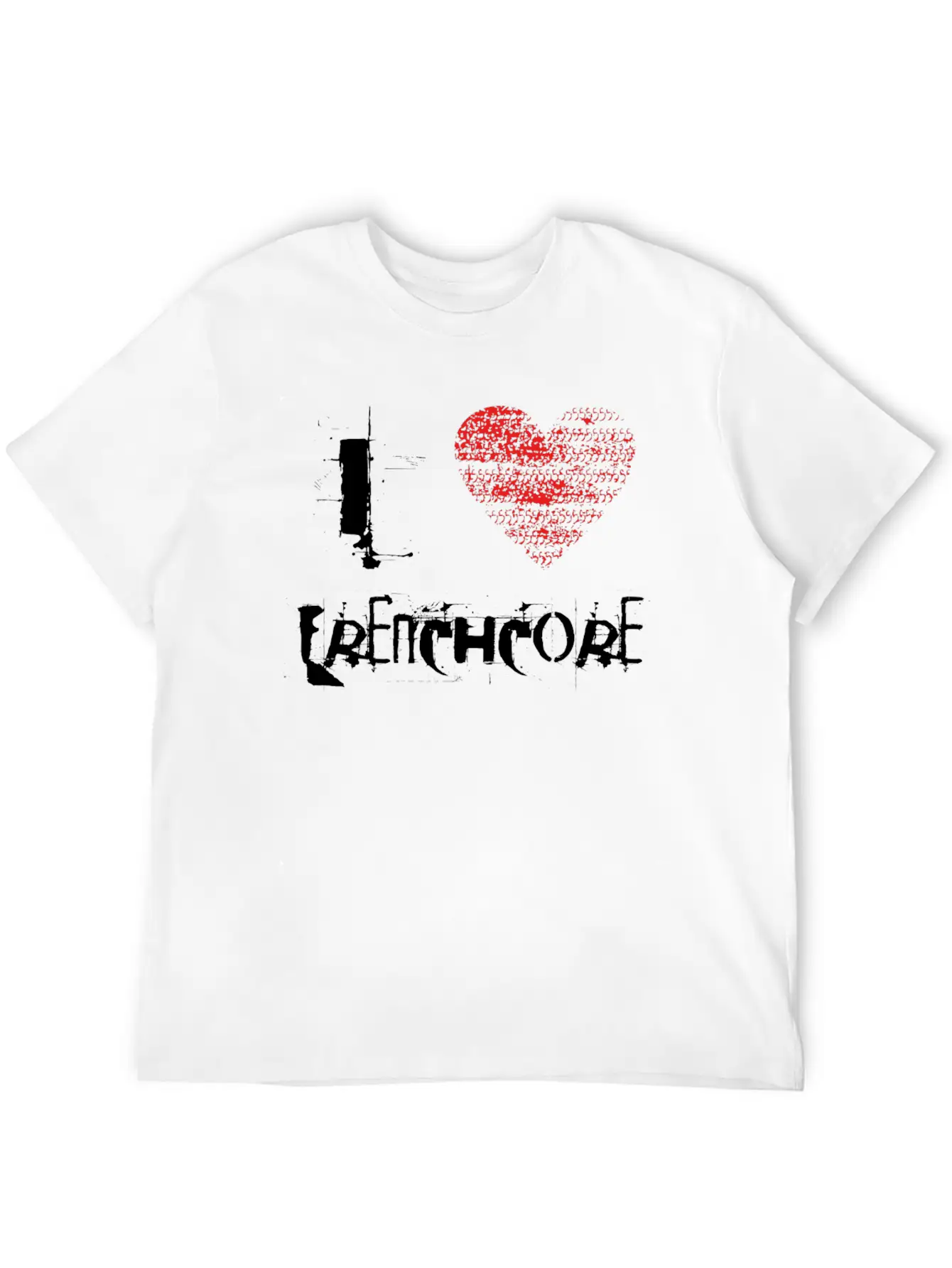 I Love Frenchcore Hardtech Dubstep Raver Festival Breathable Graphic T-Shirt – Perfect For Casual Days