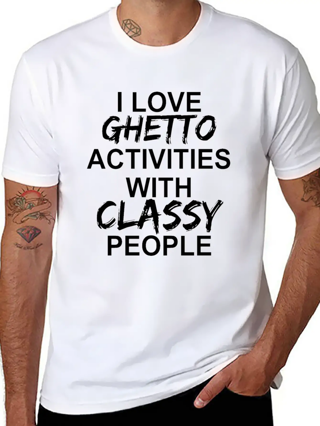 I Love Ghetto Activities W Classy People Apparel Timeless Short Sleeve Tee – Comfy And Minimalist Design