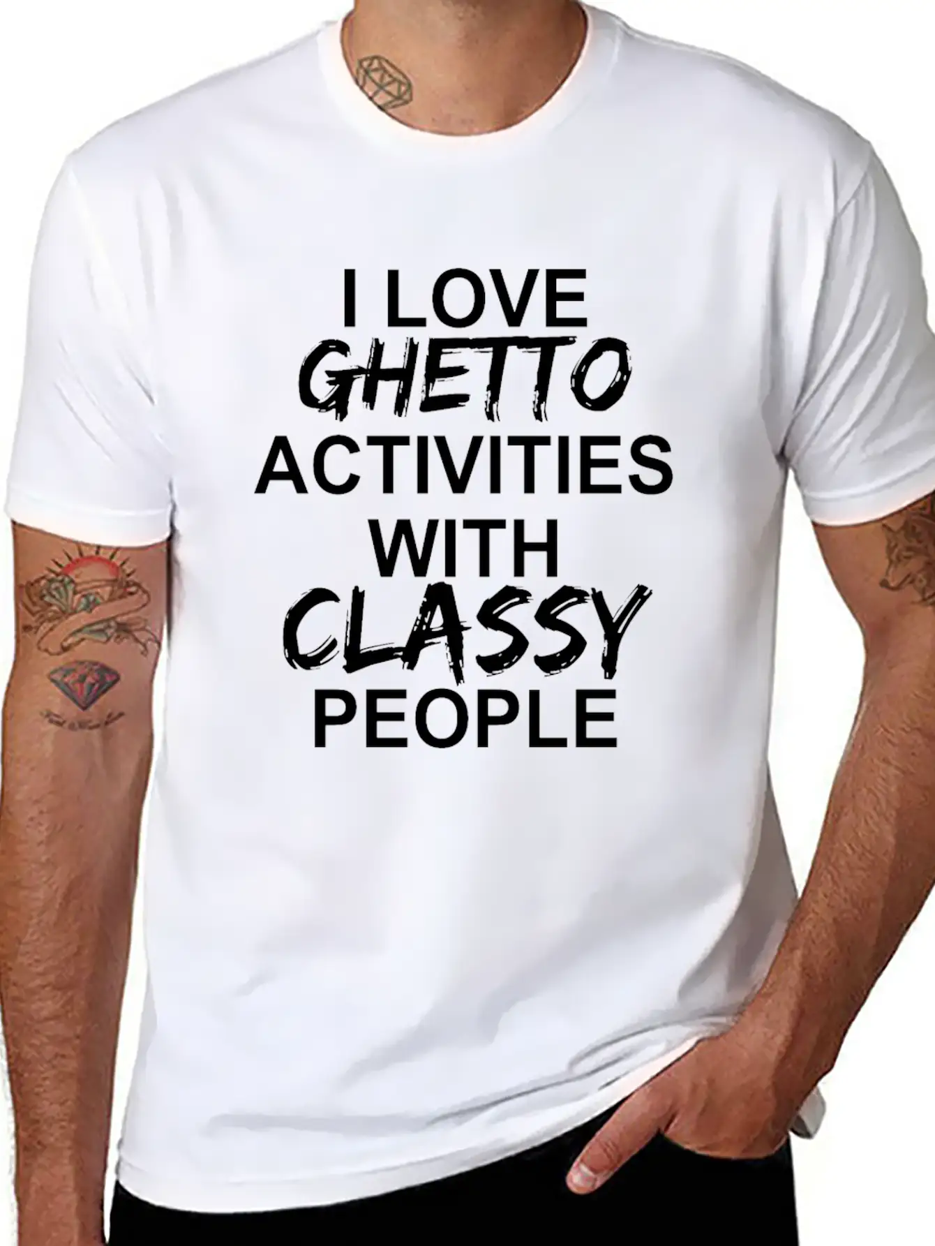 I Love Ghetto Activities W Classy People Apparel Timeless Short Sleeve Tee – Comfy And Minimalist Design
