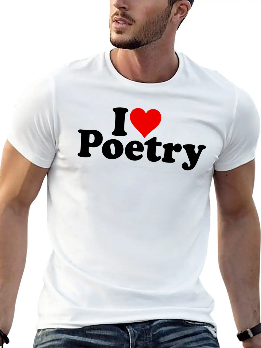I Love He Poetry Classic Cotton Tee – Unisex Comfort For Any Season