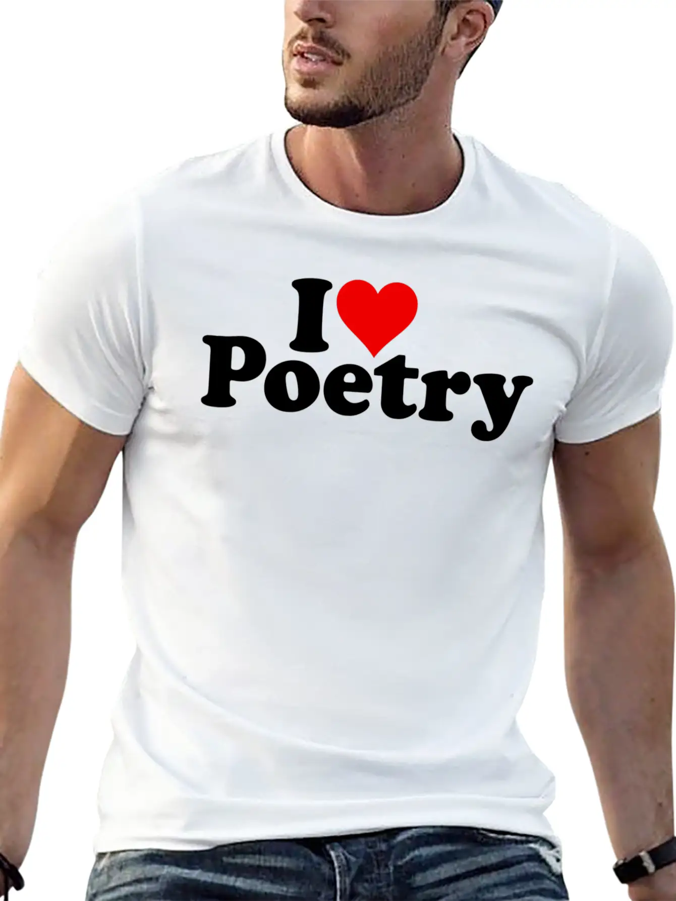 I Love He Poetry Classic Cotton Tee – Unisex Comfort For Any Season