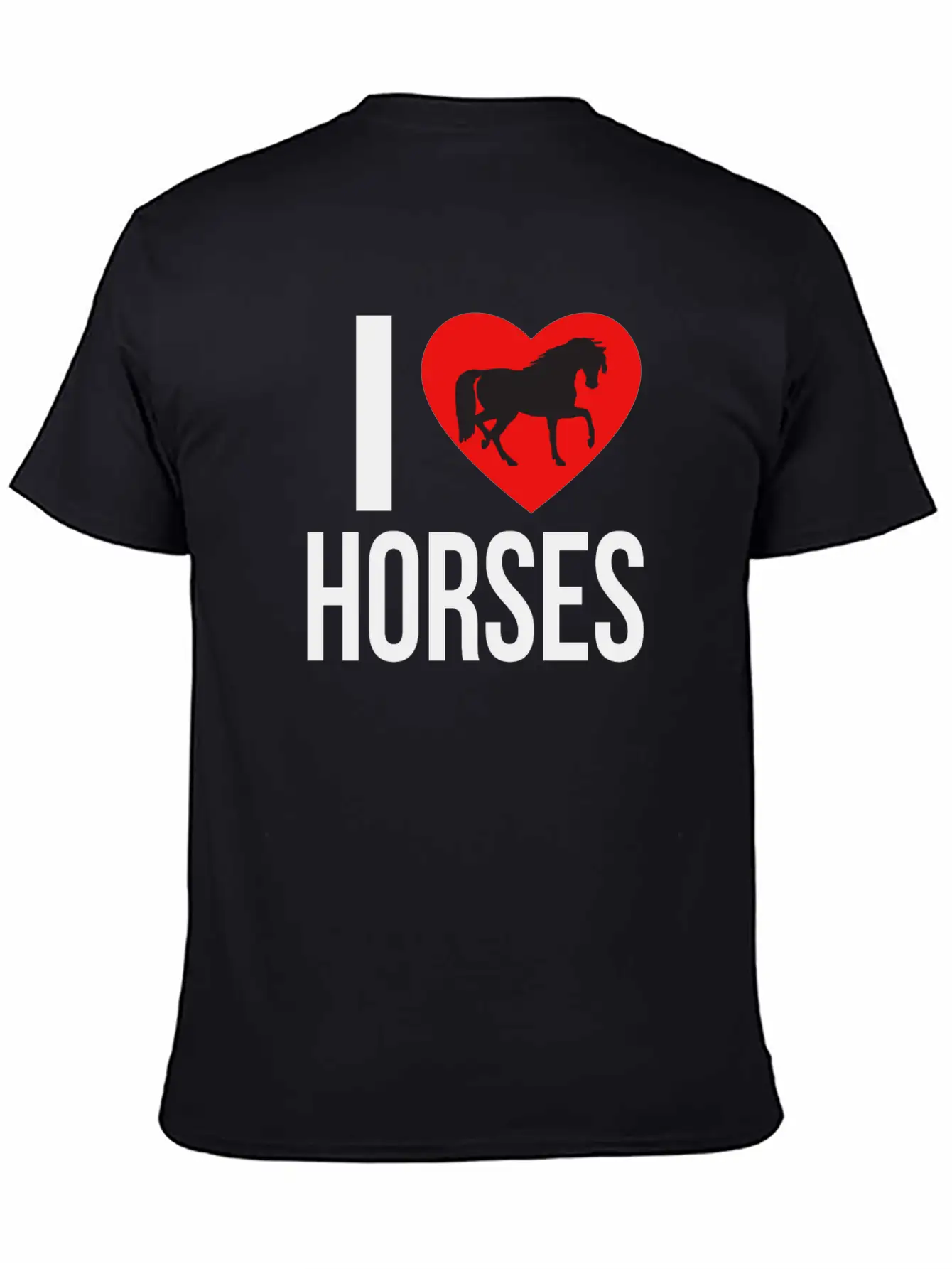 I LOVE HORSES Classic Cotton Tee – Unisex Comfort For Any Season