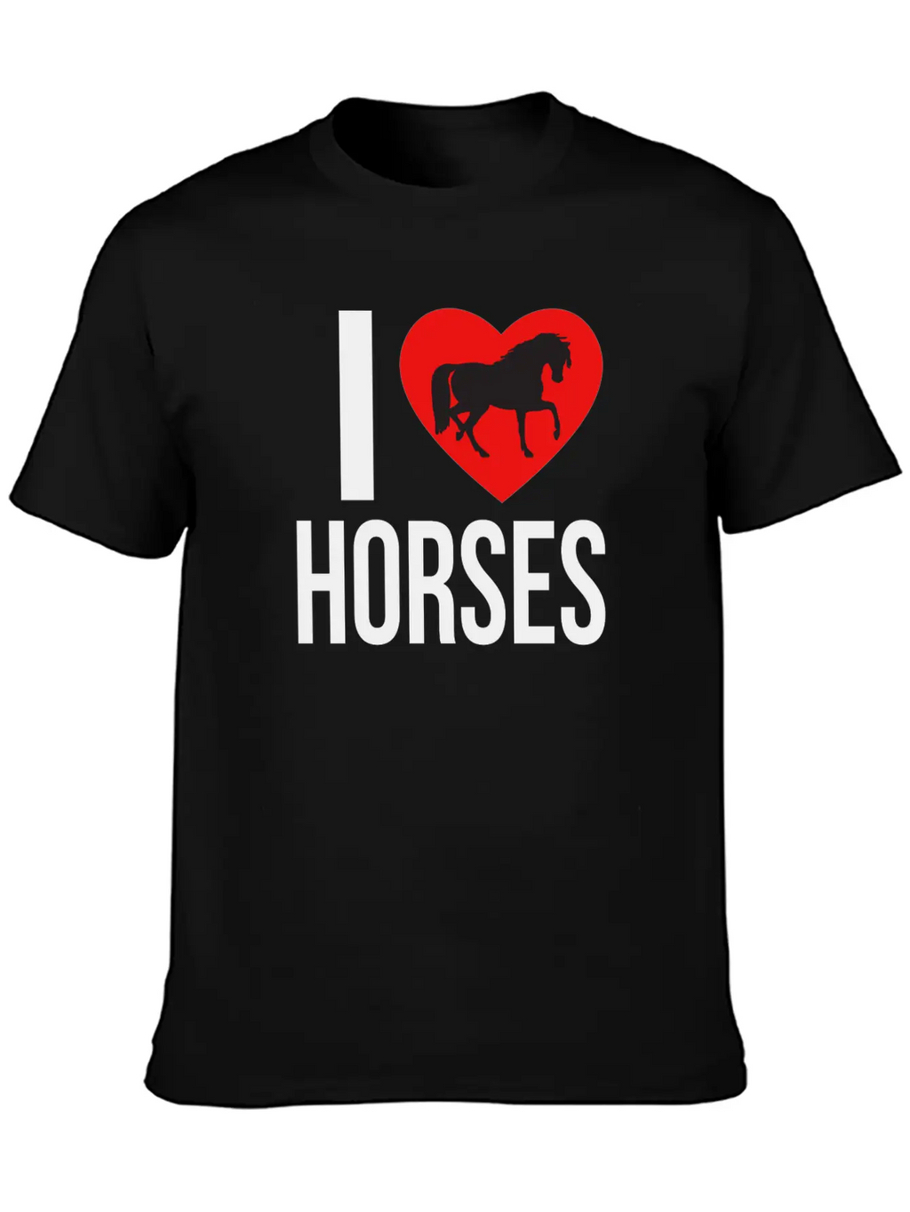I LOVE HORSES Classic Cotton Tee – Unisex Comfort For Any Season
