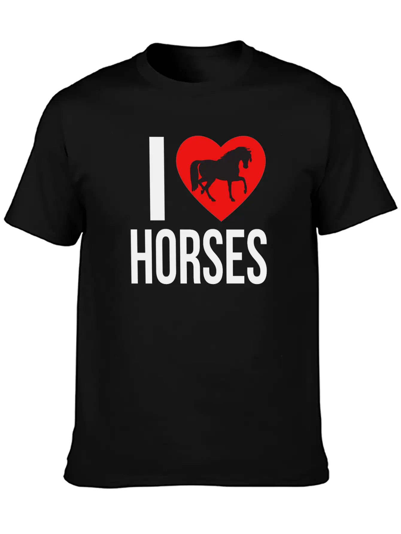 I LOVE HORSES Classic Cotton Tee – Unisex Comfort For Any Season