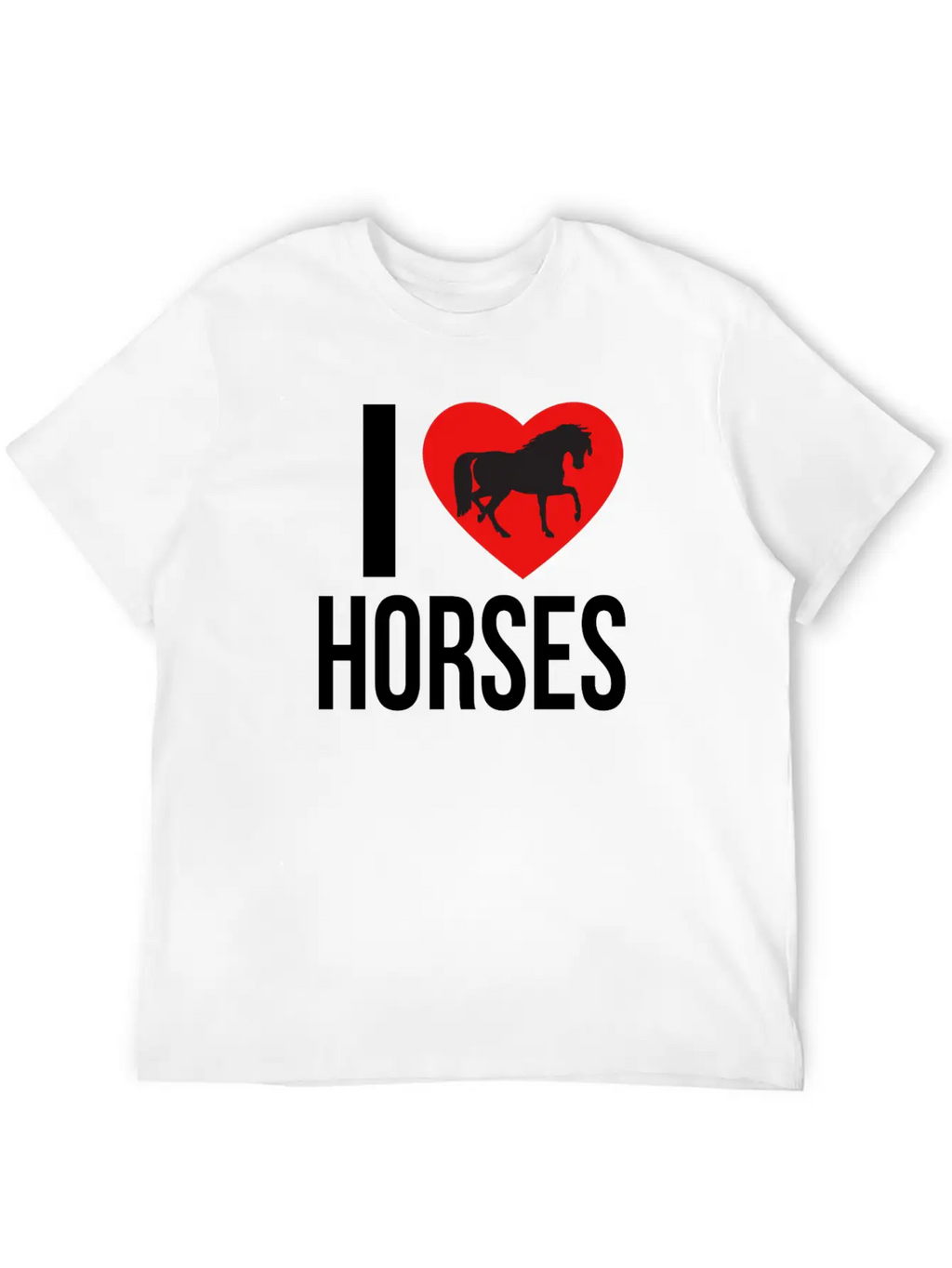I LOVE HORSES Classic Cotton Tee – Unisex Comfort For Any Season