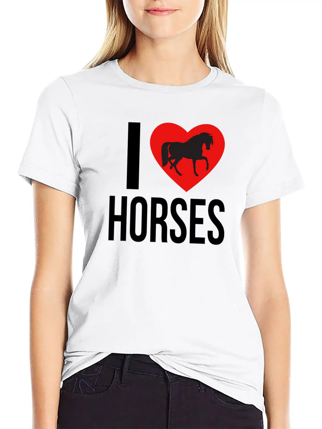 I LOVE HORSES Classic Cotton Tee – Unisex Comfort For Any Season