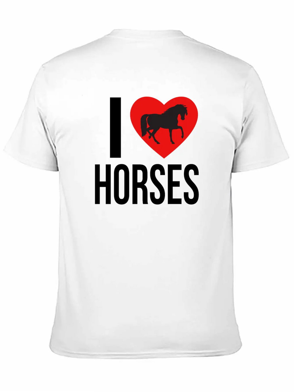 I LOVE HORSES Classic Cotton Tee – Unisex Comfort For Any Season
