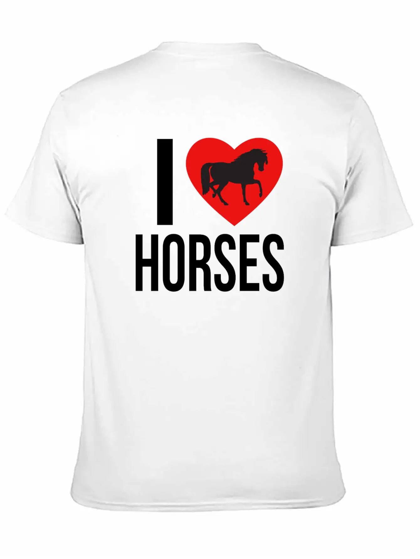 I LOVE HORSES Classic Cotton Tee – Unisex Comfort For Any Season