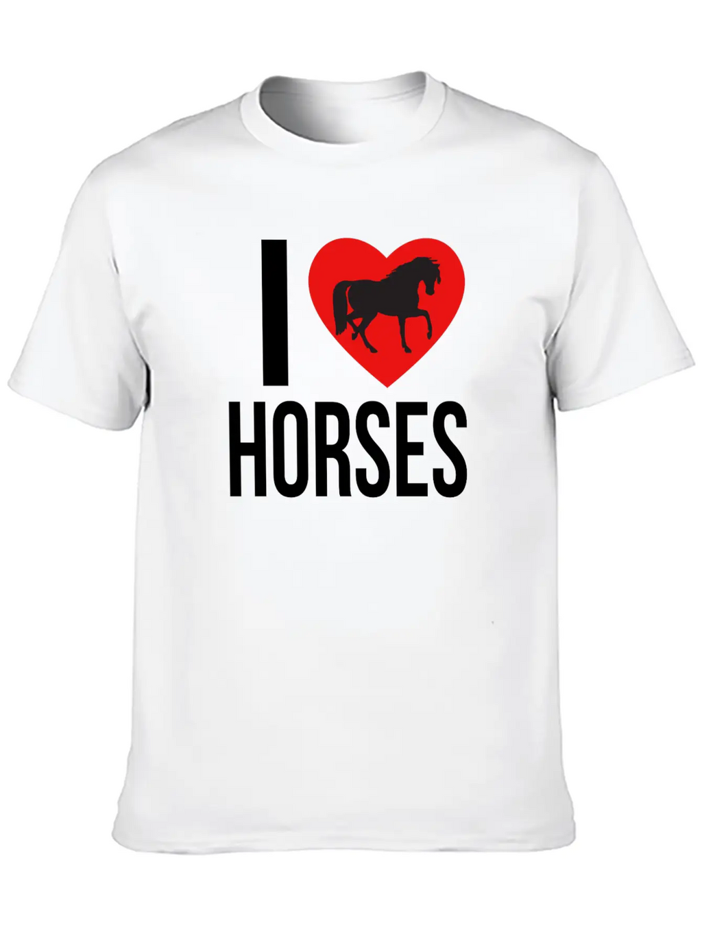 I LOVE HORSES Classic Cotton Tee – Unisex Comfort For Any Season