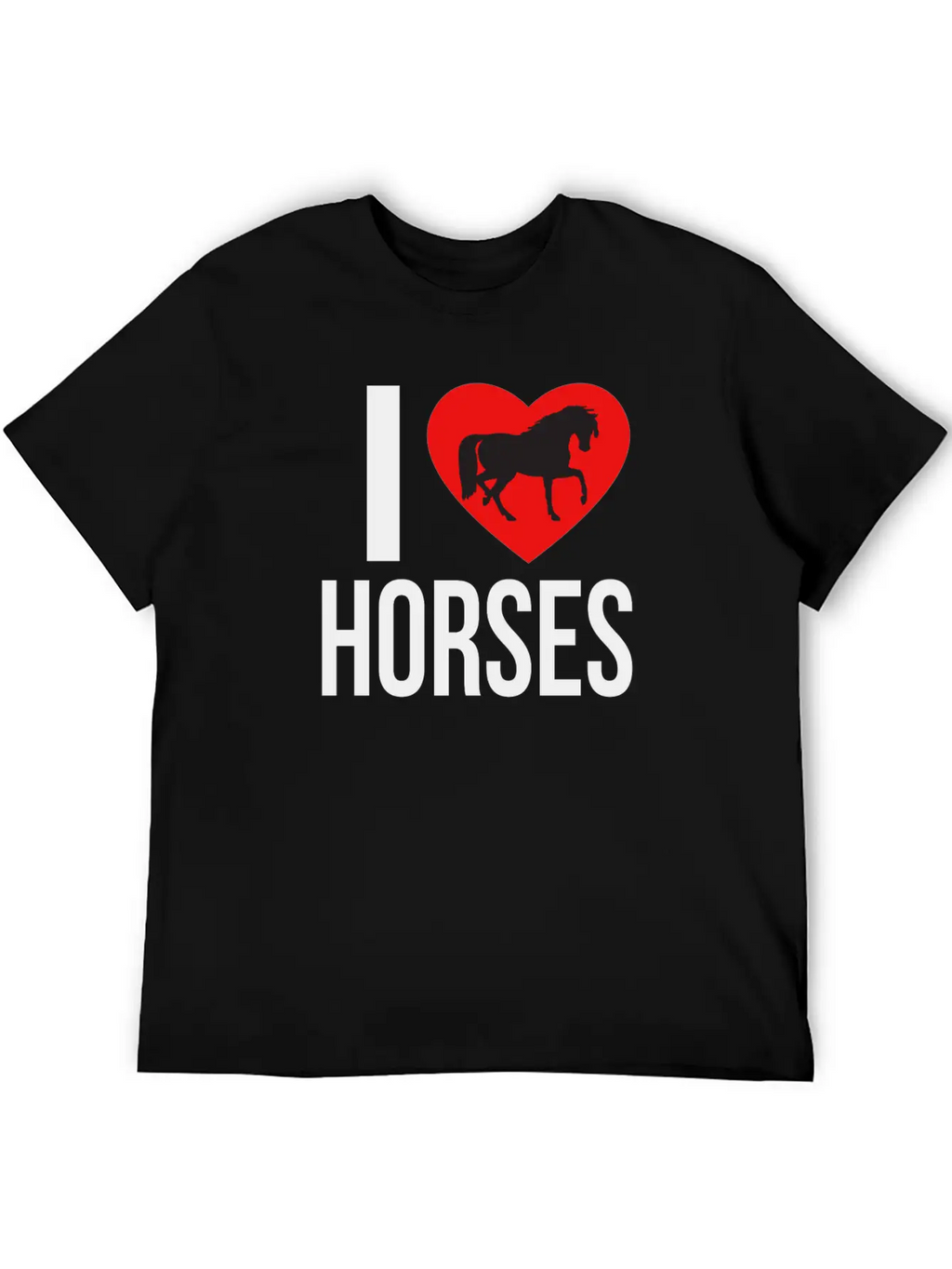I LOVE HORSES Classic Cotton Tee – Unisex Comfort For Any Season